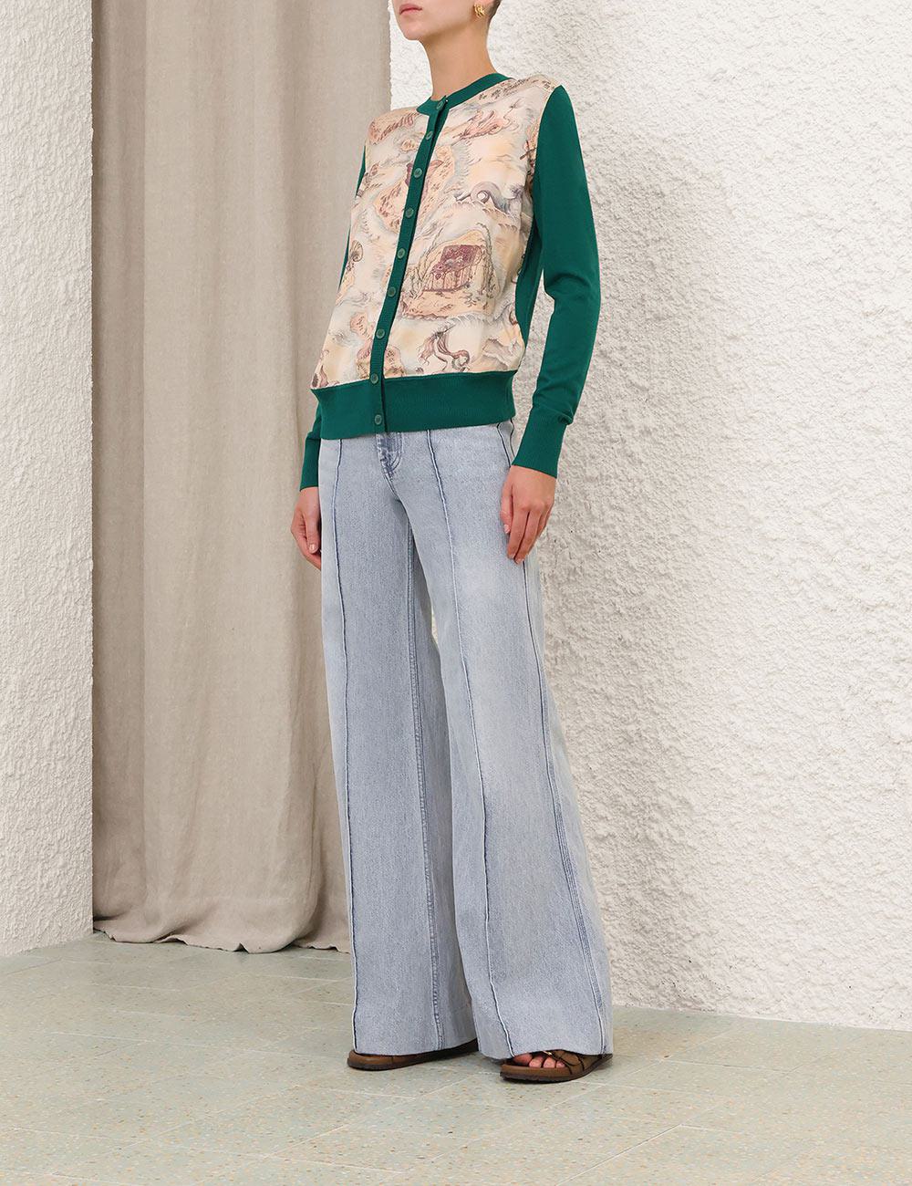 Rebellion Silk Front Cardigan