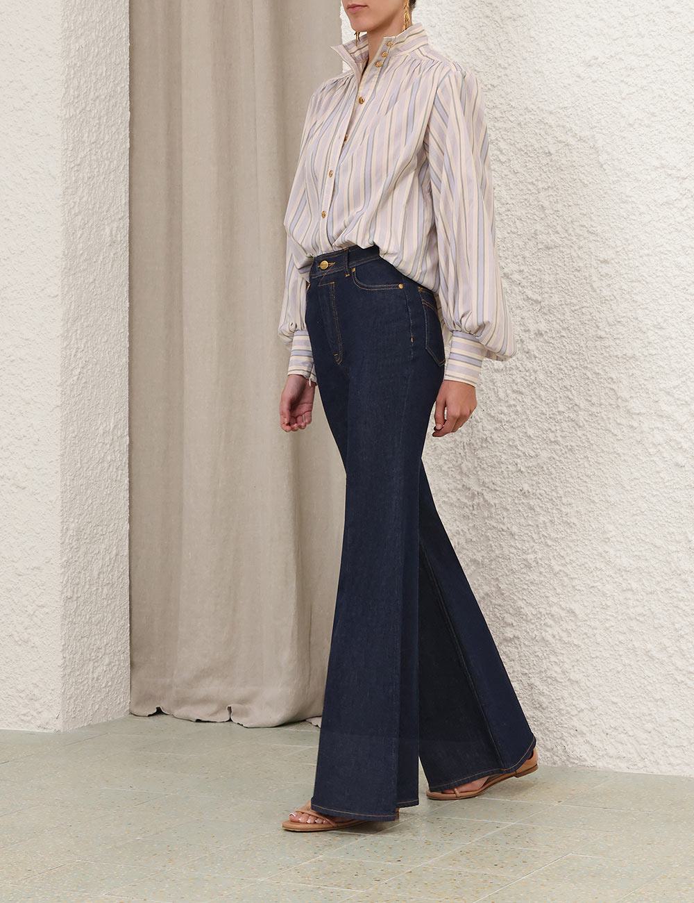 Stripe Billow Blouse