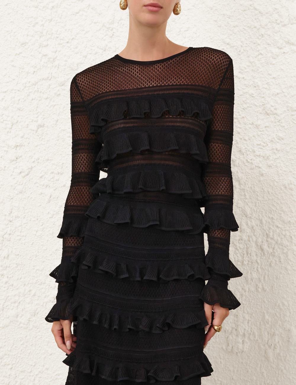 Luna Lace Frill Top