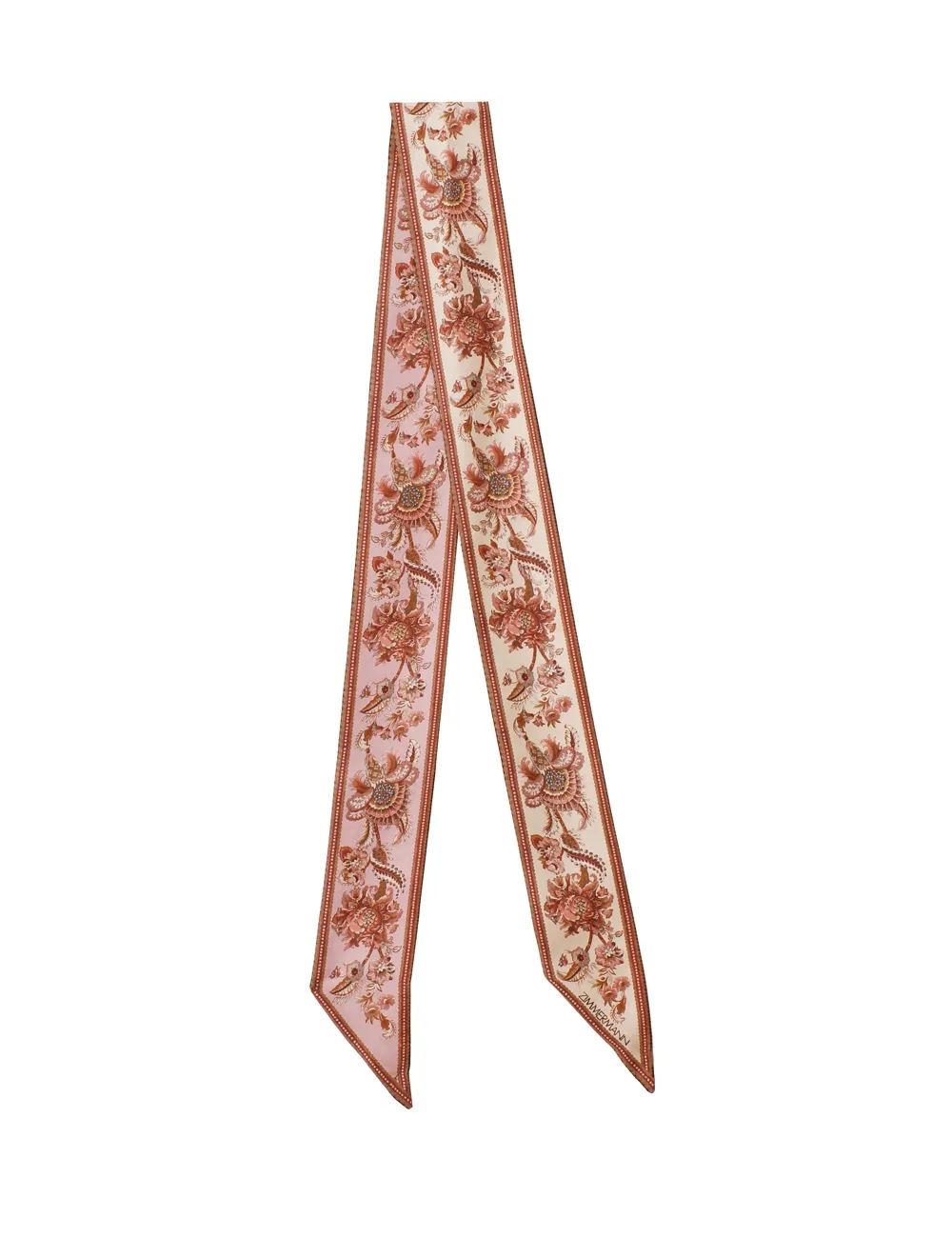 Printed Silk Ribbon Scarf