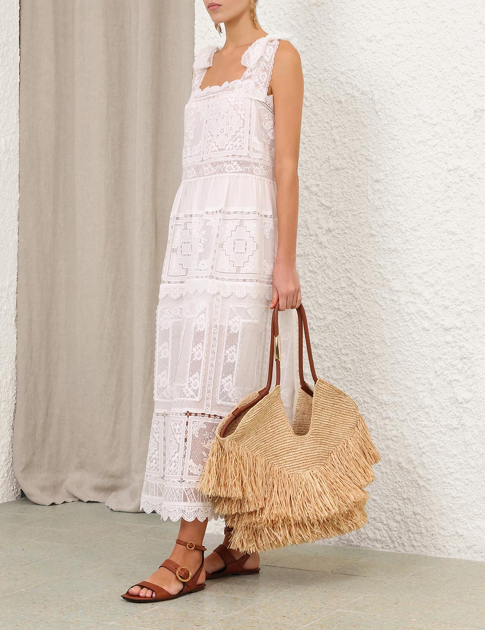Aster Lace Trim Slip Dress
