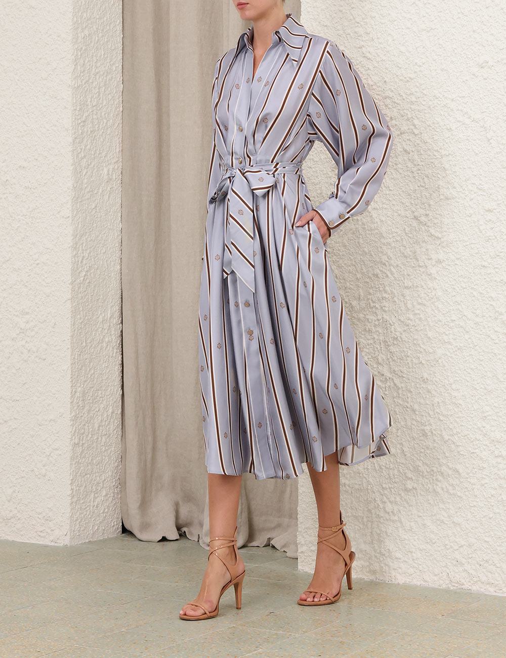 Emblem Tuck Midi Dress