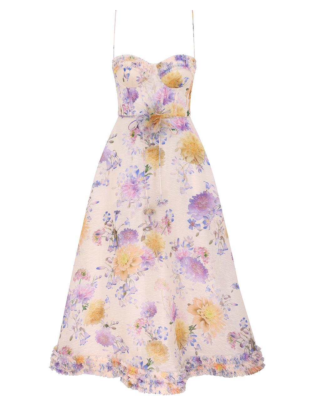 Luna Ruffle Midi Dress