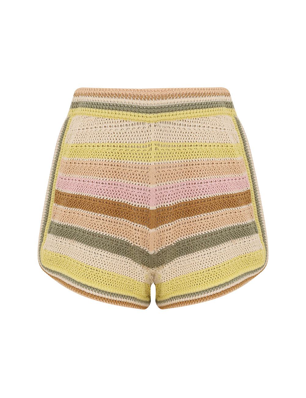 Indra Stripe Crochet Short