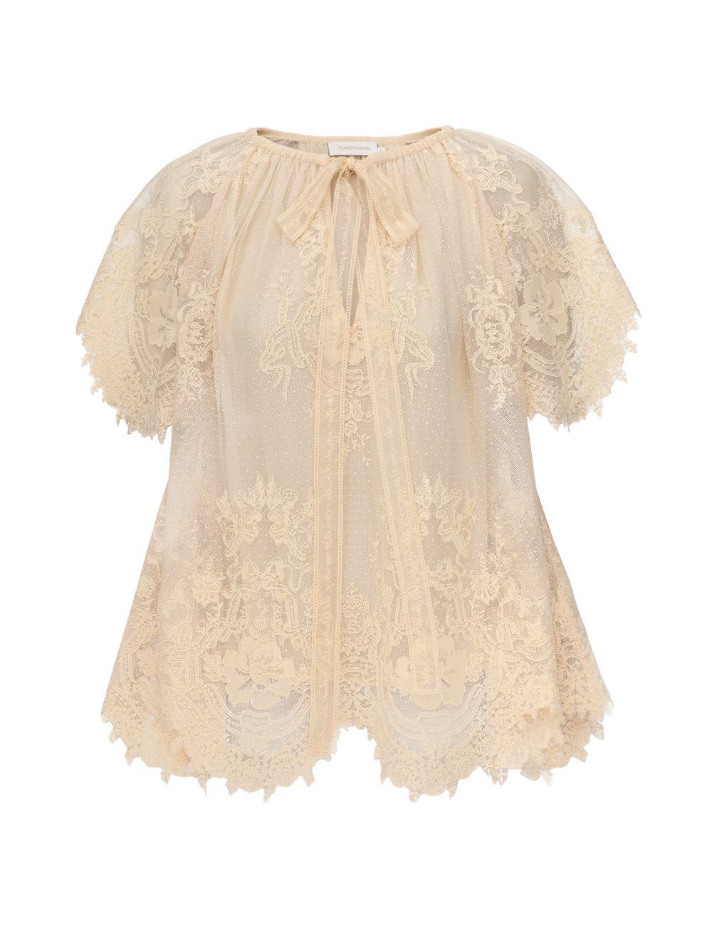 Luna Lace Flutter Blouse