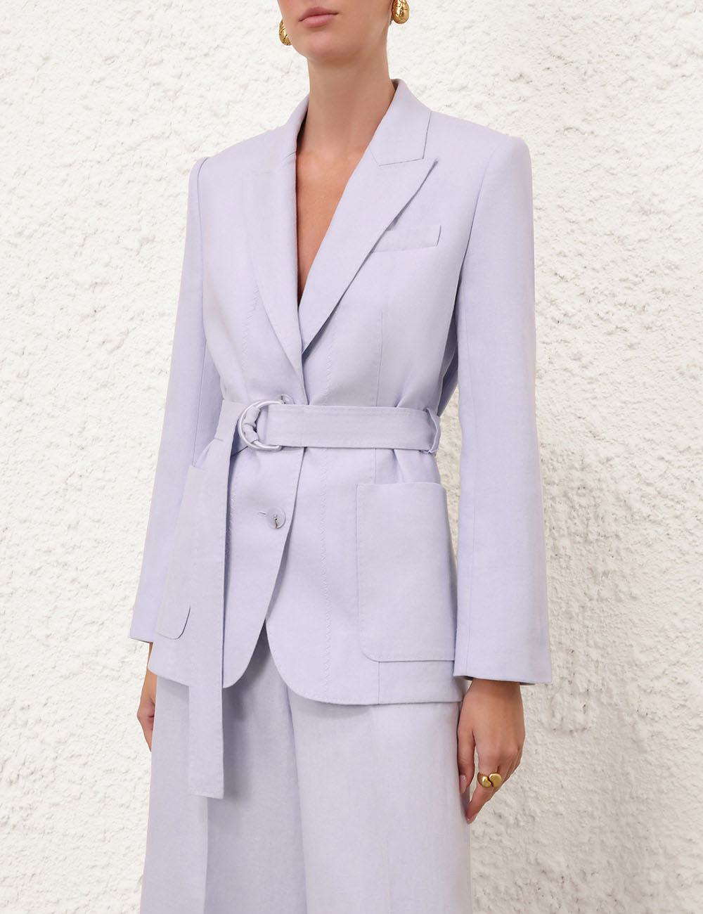 Luna Linen Belted Blazer
