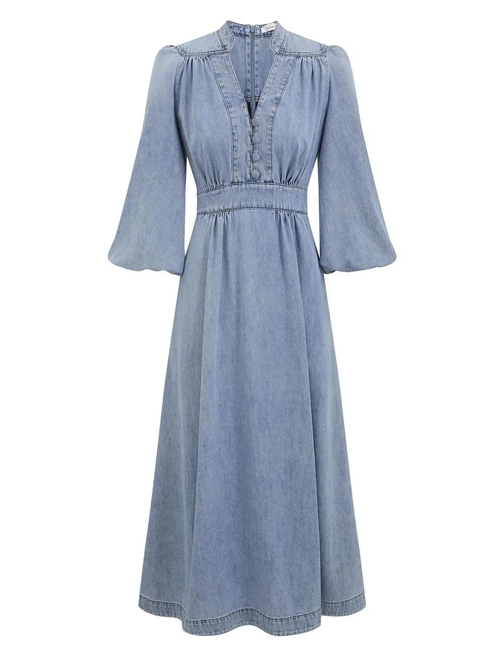 Indra Denim Midi Dress