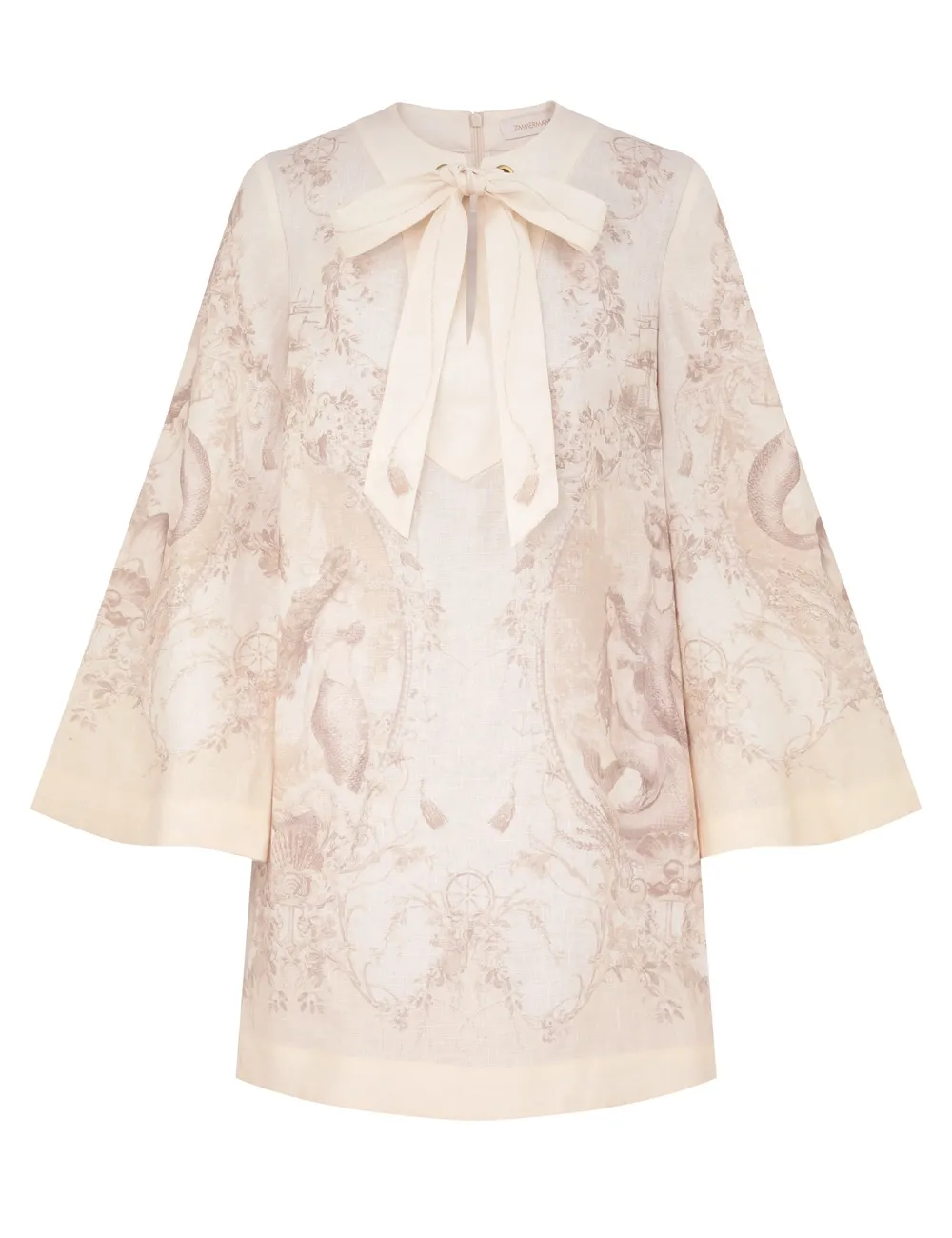 Tie Neck Tunic Dress