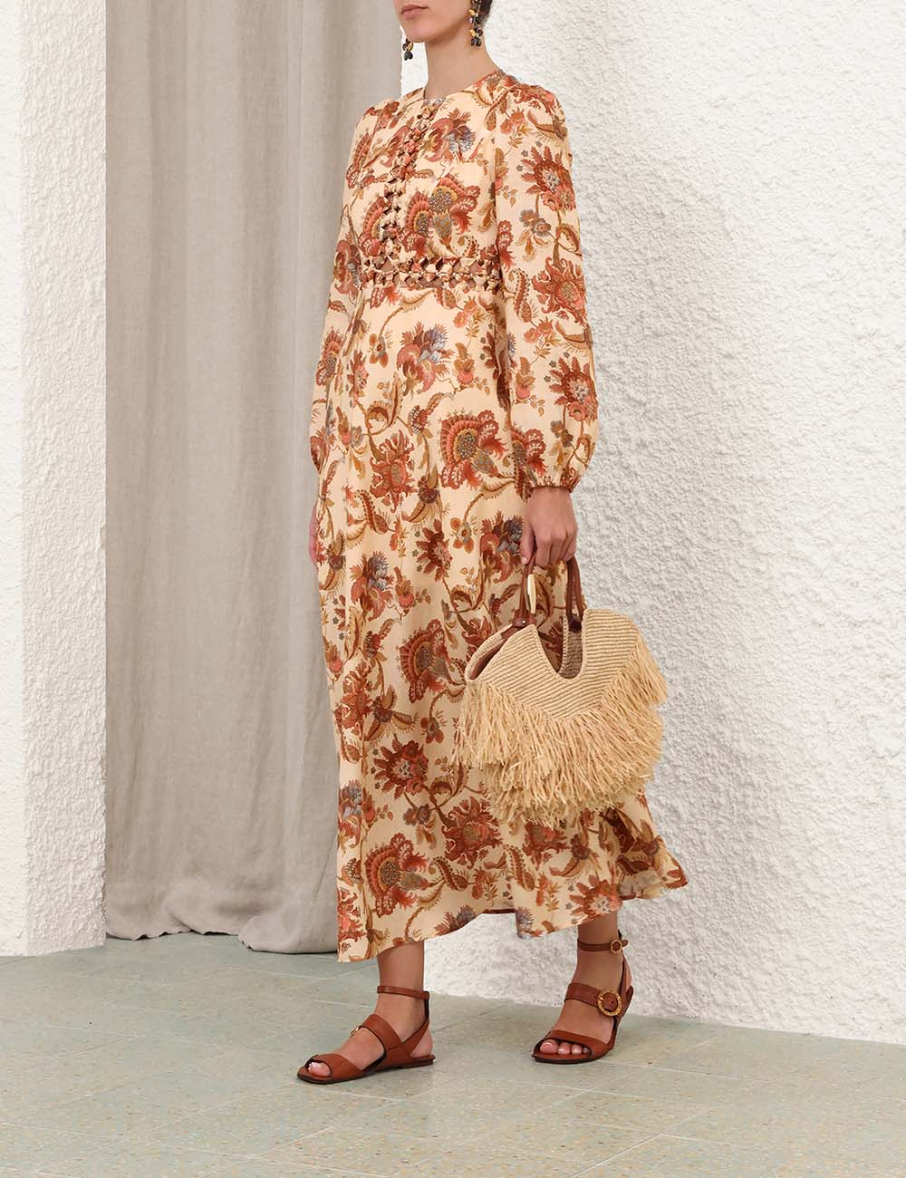 Aster Long Sleeve Midi Dress