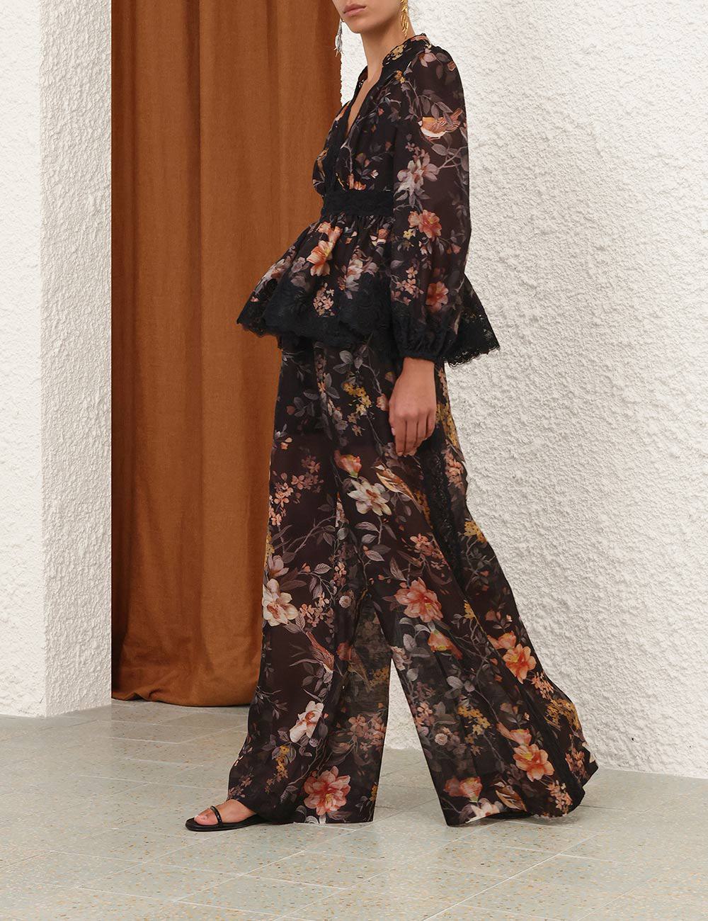 Carousel Lace Peplum Blouse