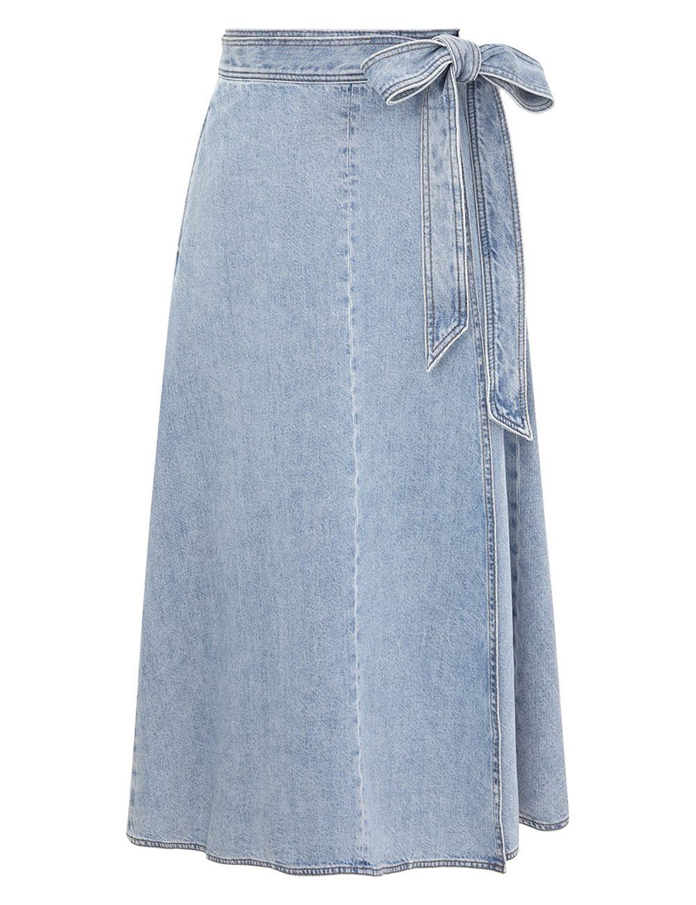 Wanderlust Denim Wrap Skirt