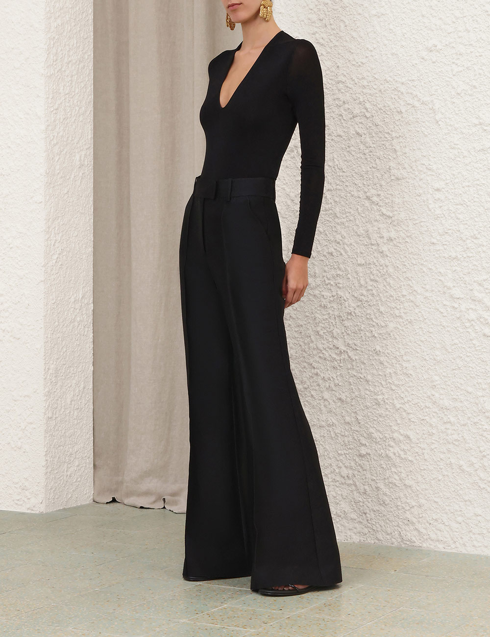 Luna Wool Silk Flare Pant