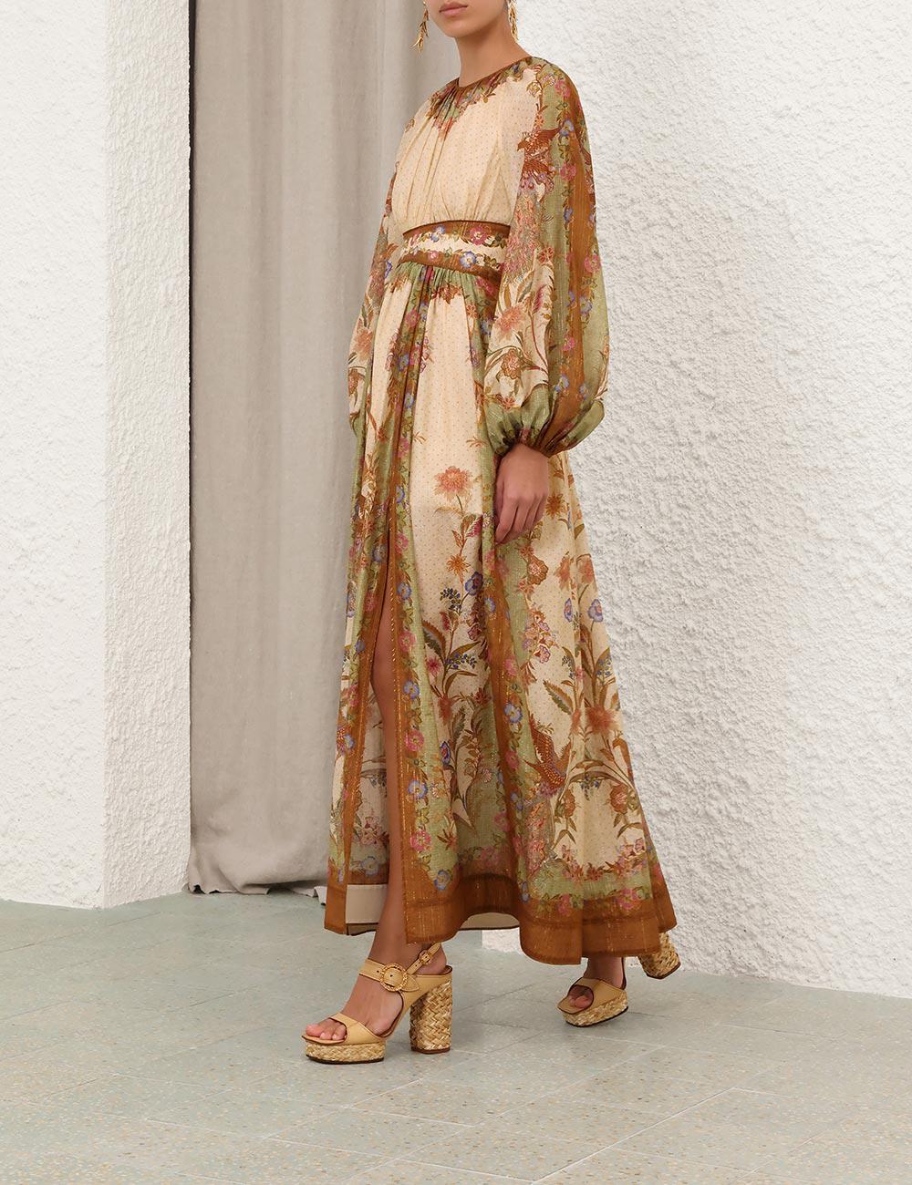 Indra Waisted Maxi Dress