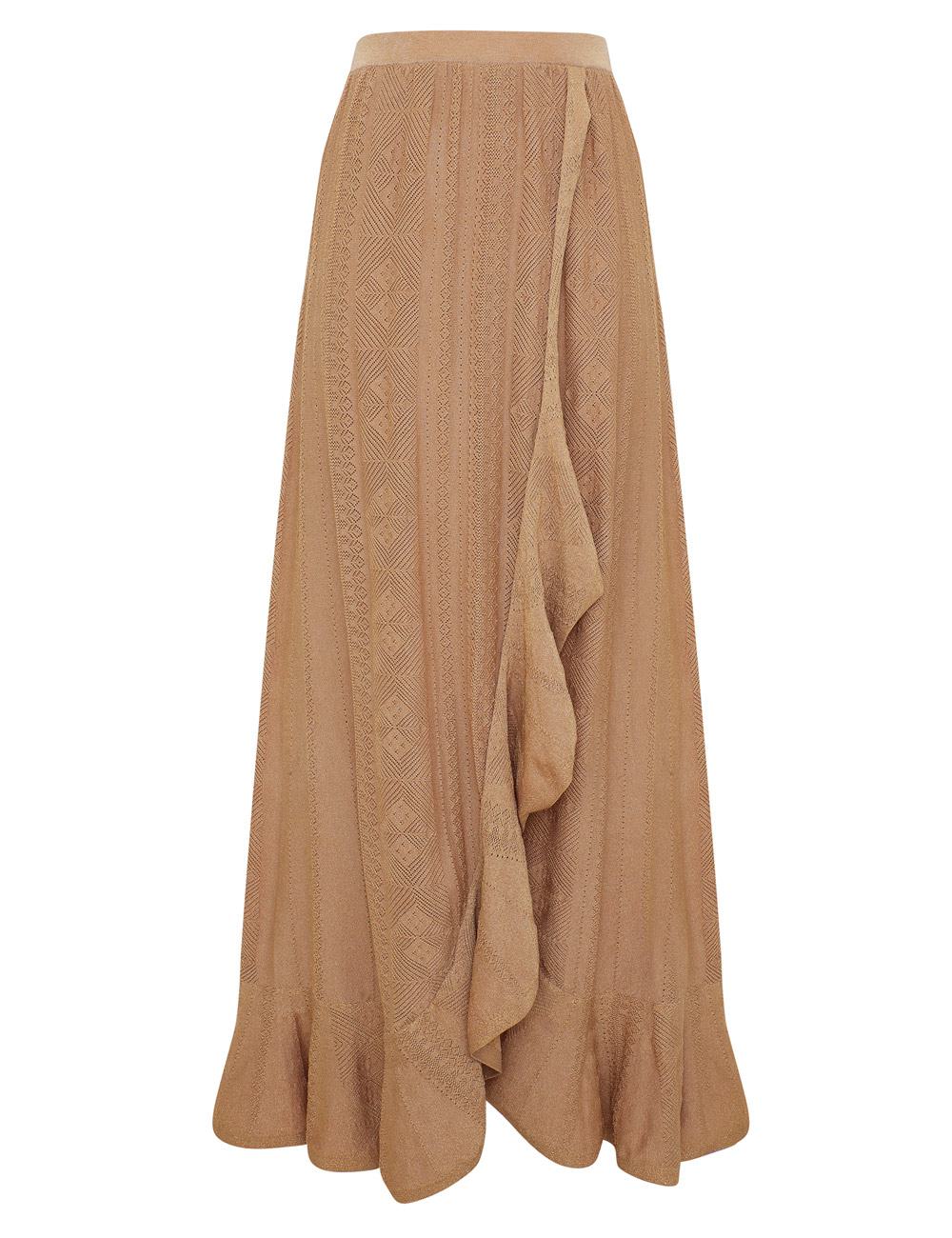 Aster Metallic Pointelle Skirt