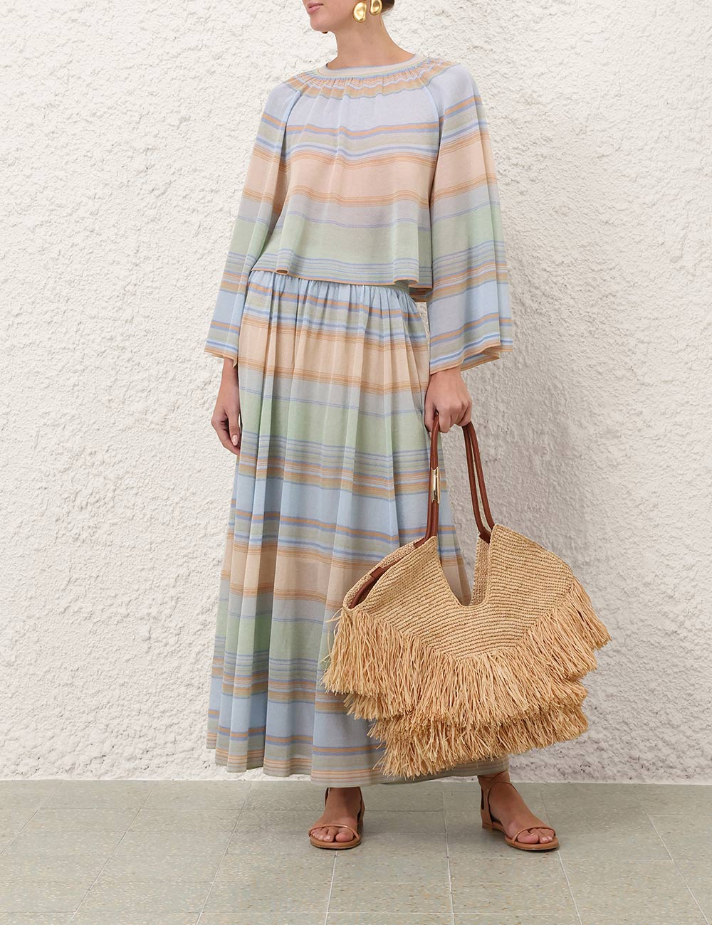 Indra Stripe Circle Skirt