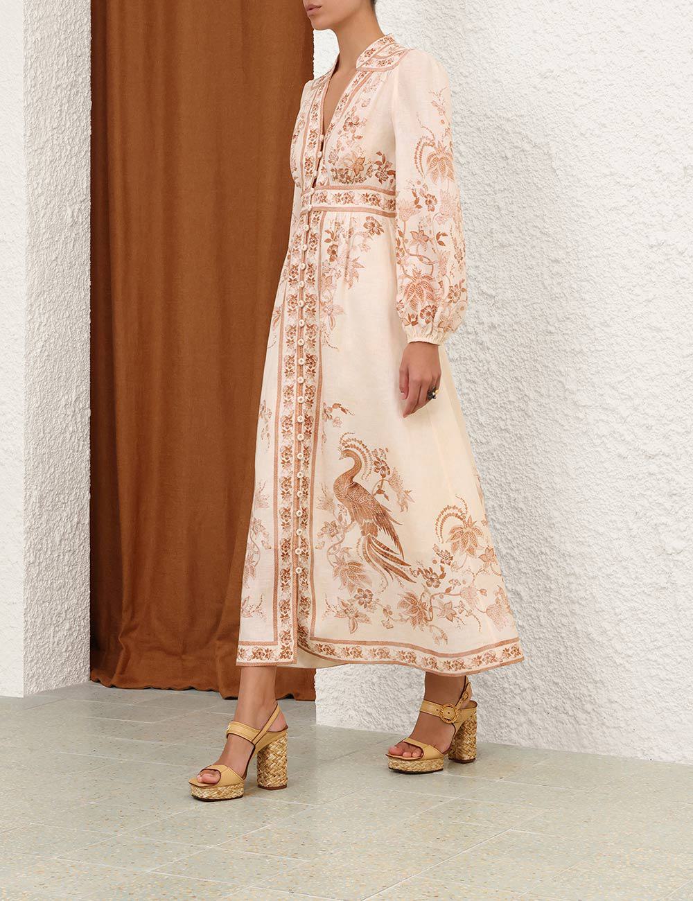 Indra Plunge Midi Dress