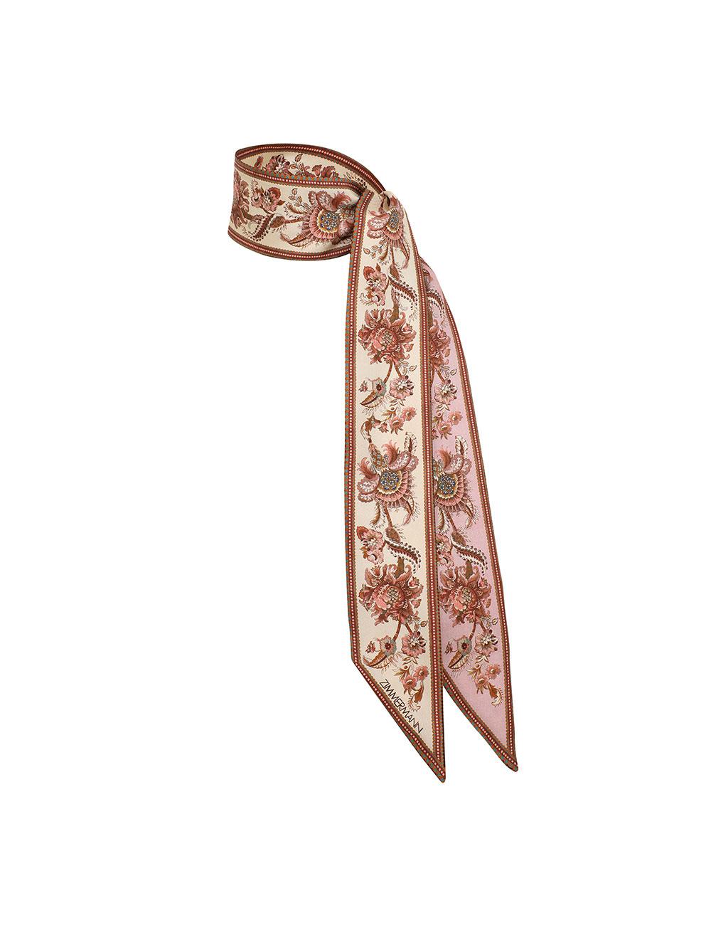 Printed Silk Ribbon Scarf
