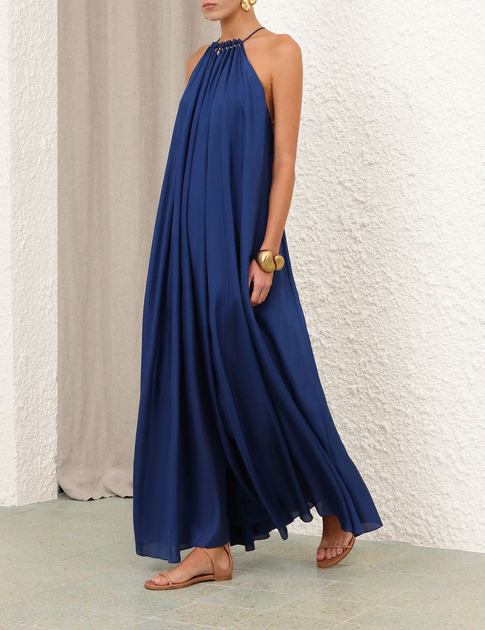 Aster Gathered Bead Maxi Dress