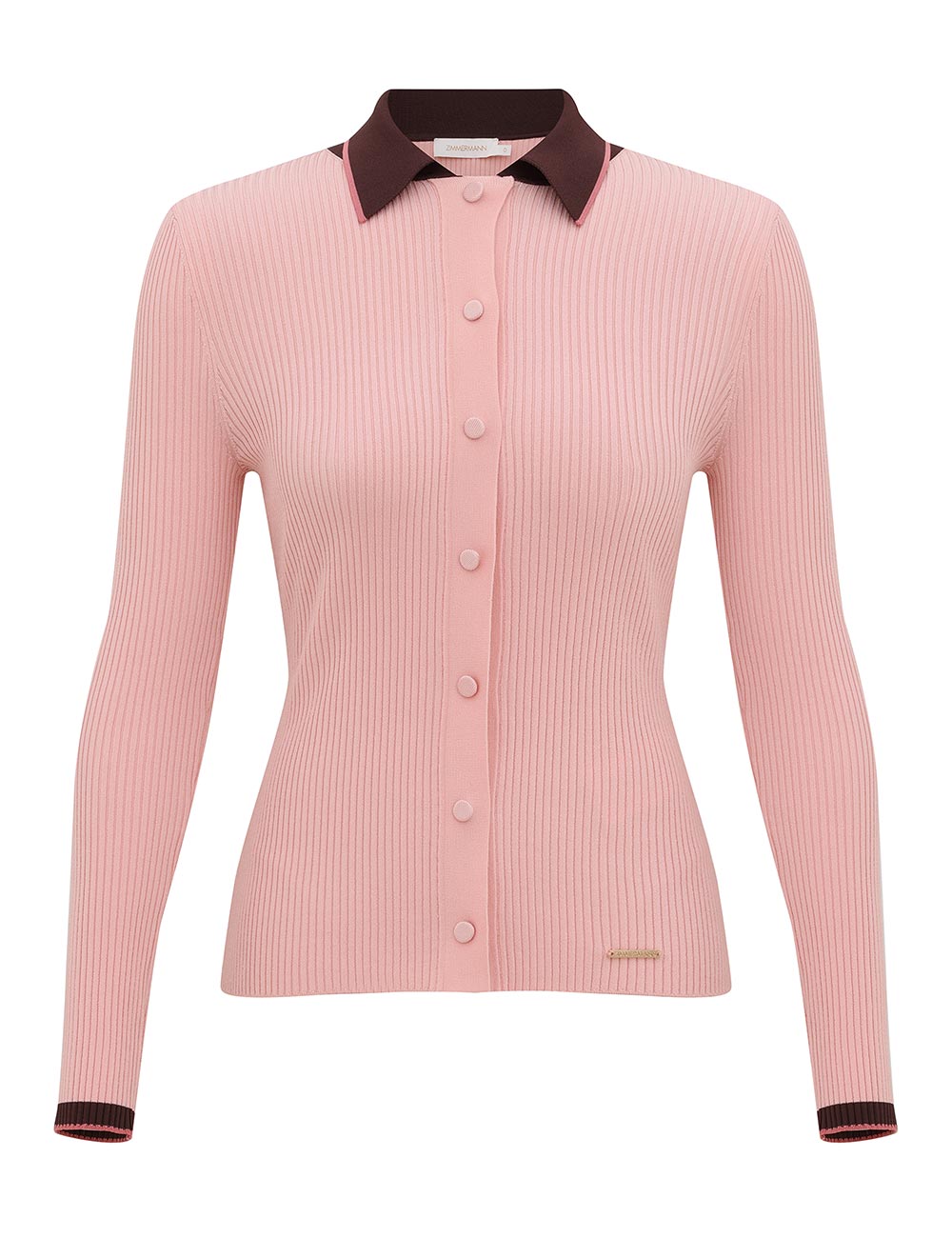Contrast Rib Cardigan