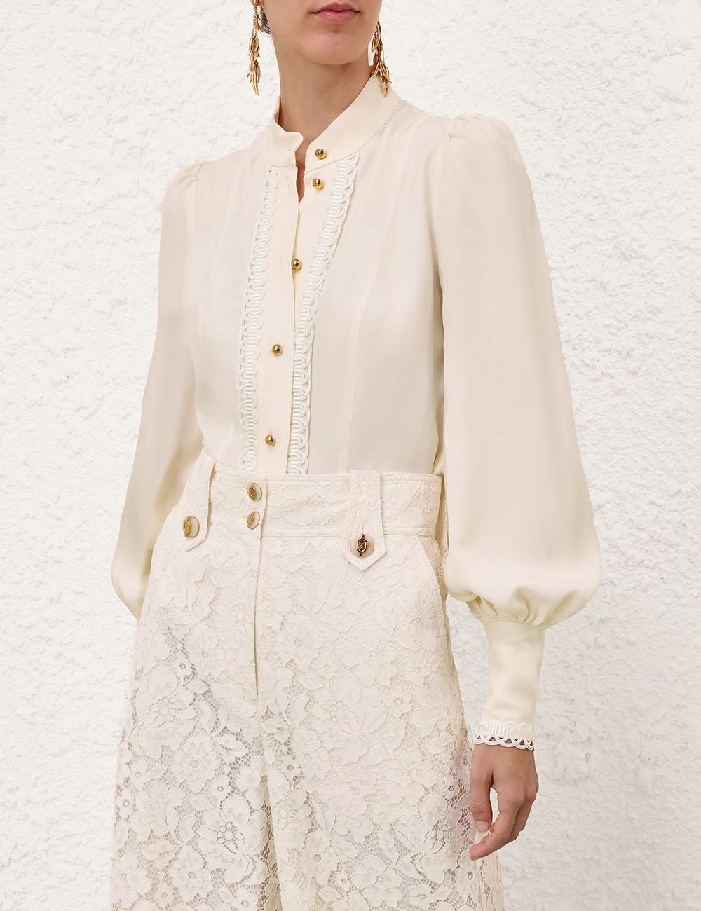Trim Utility Blouse