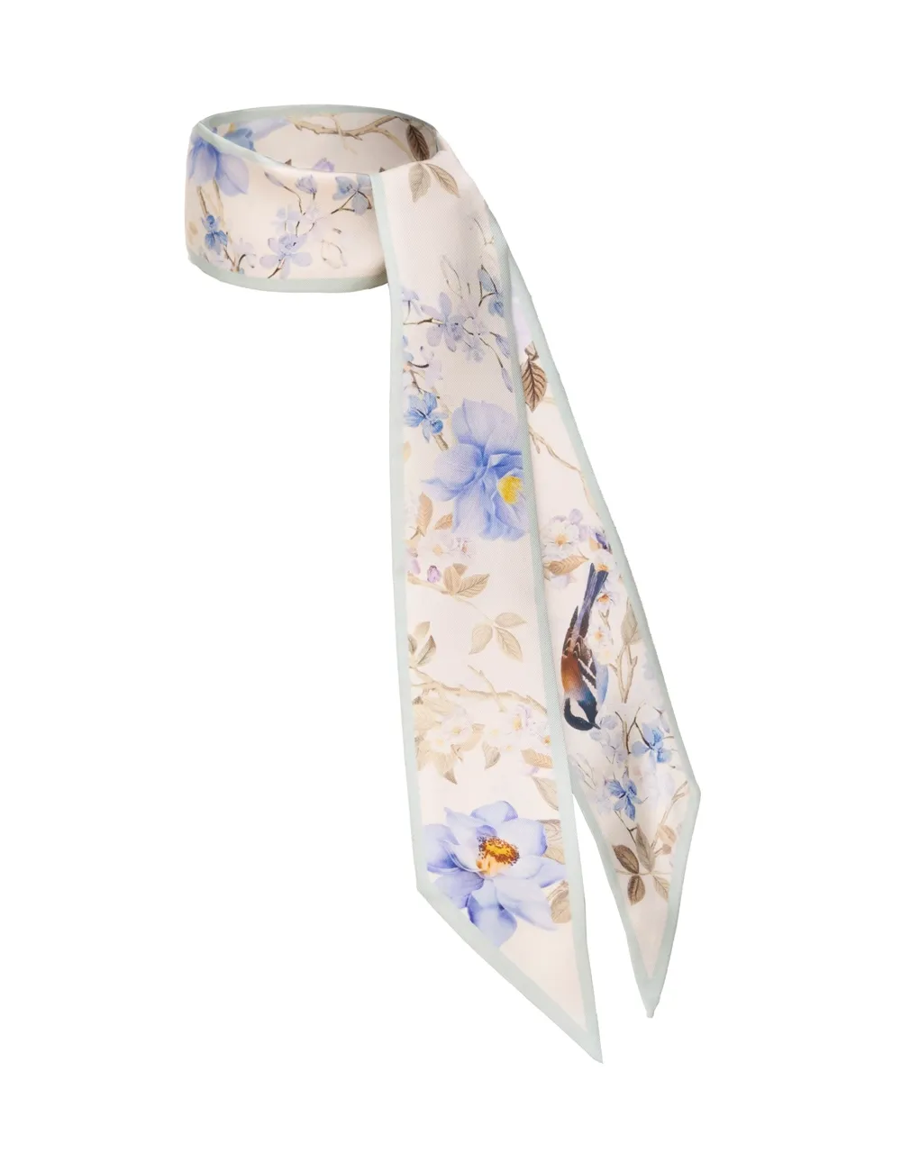 Printed Silk Ribbon Scarf