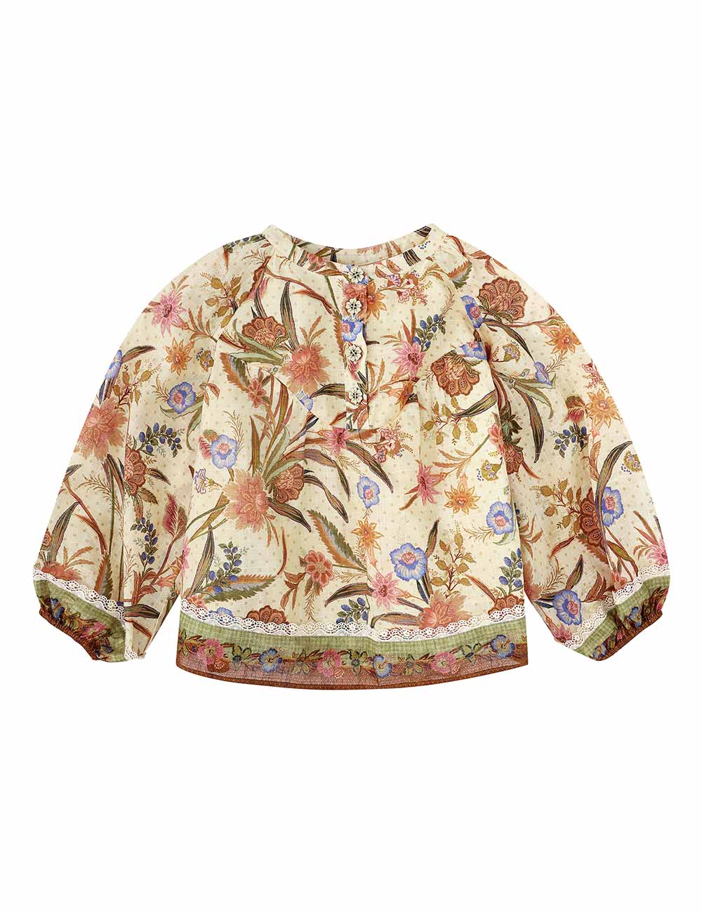 Indra Kids Trim Contrast Top