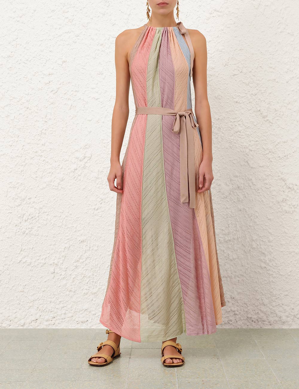 Mahon Splice Halter Midi Dress