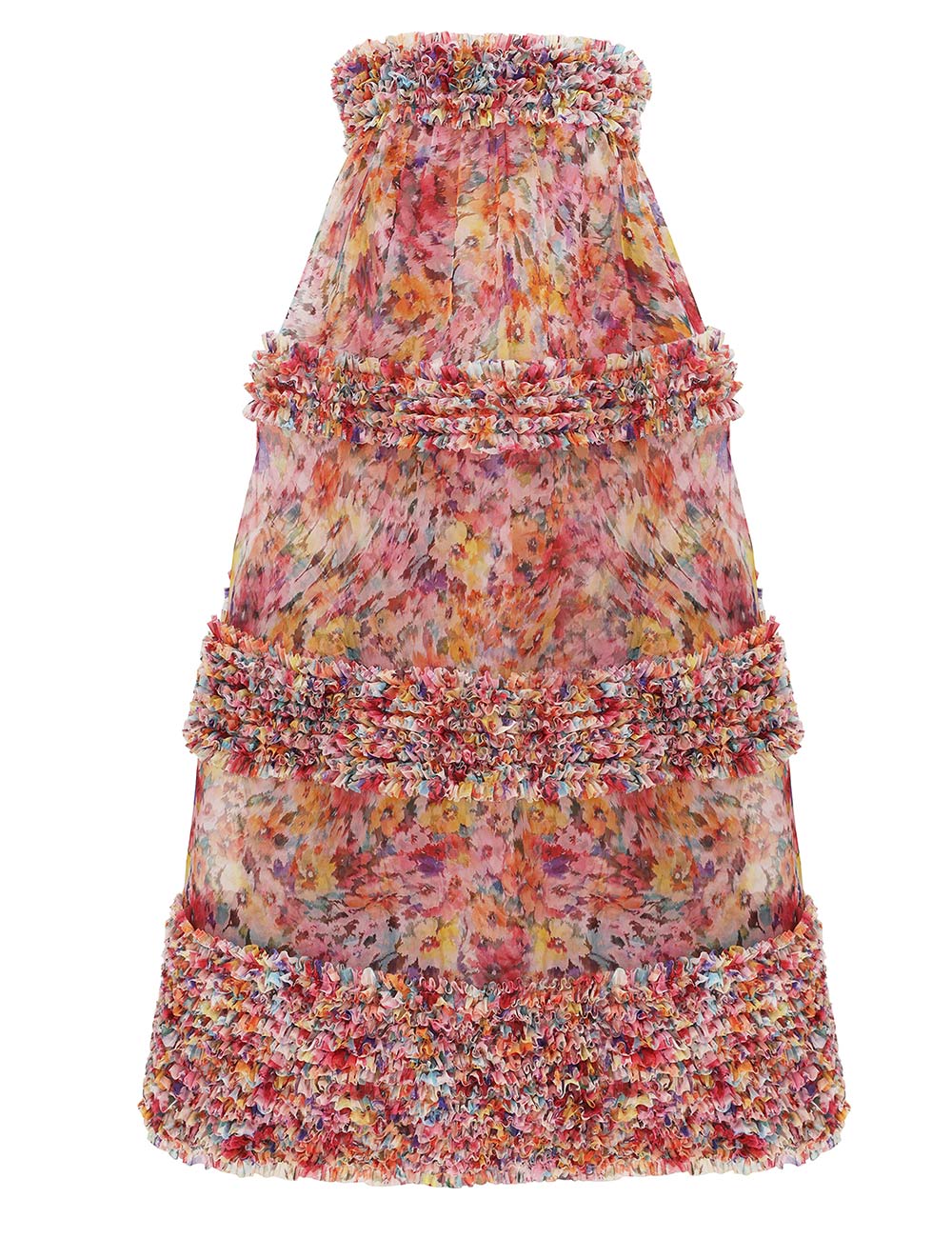 Luna Ruffle Bandeau Gown