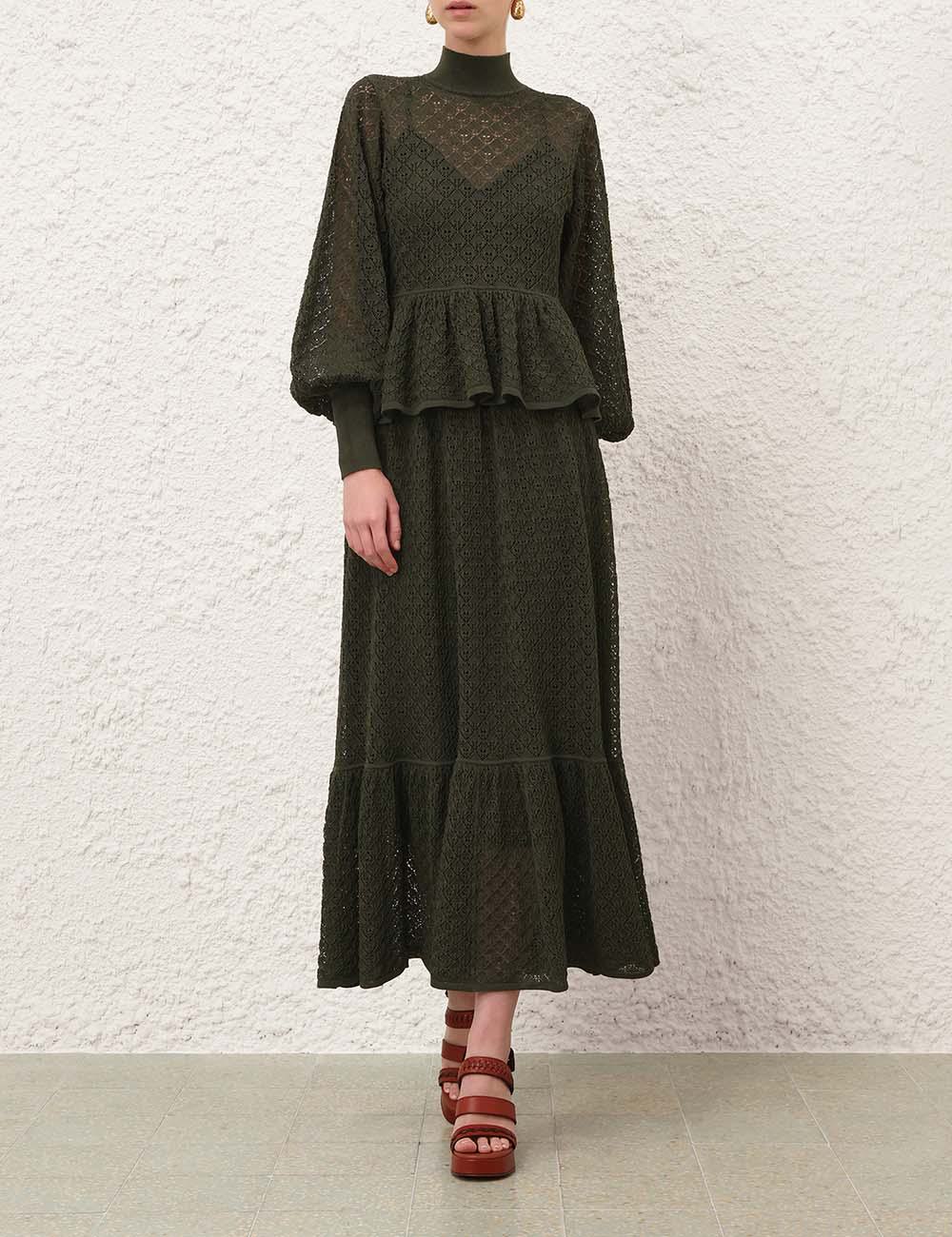 Luna Lace Knit Maxi Skirt