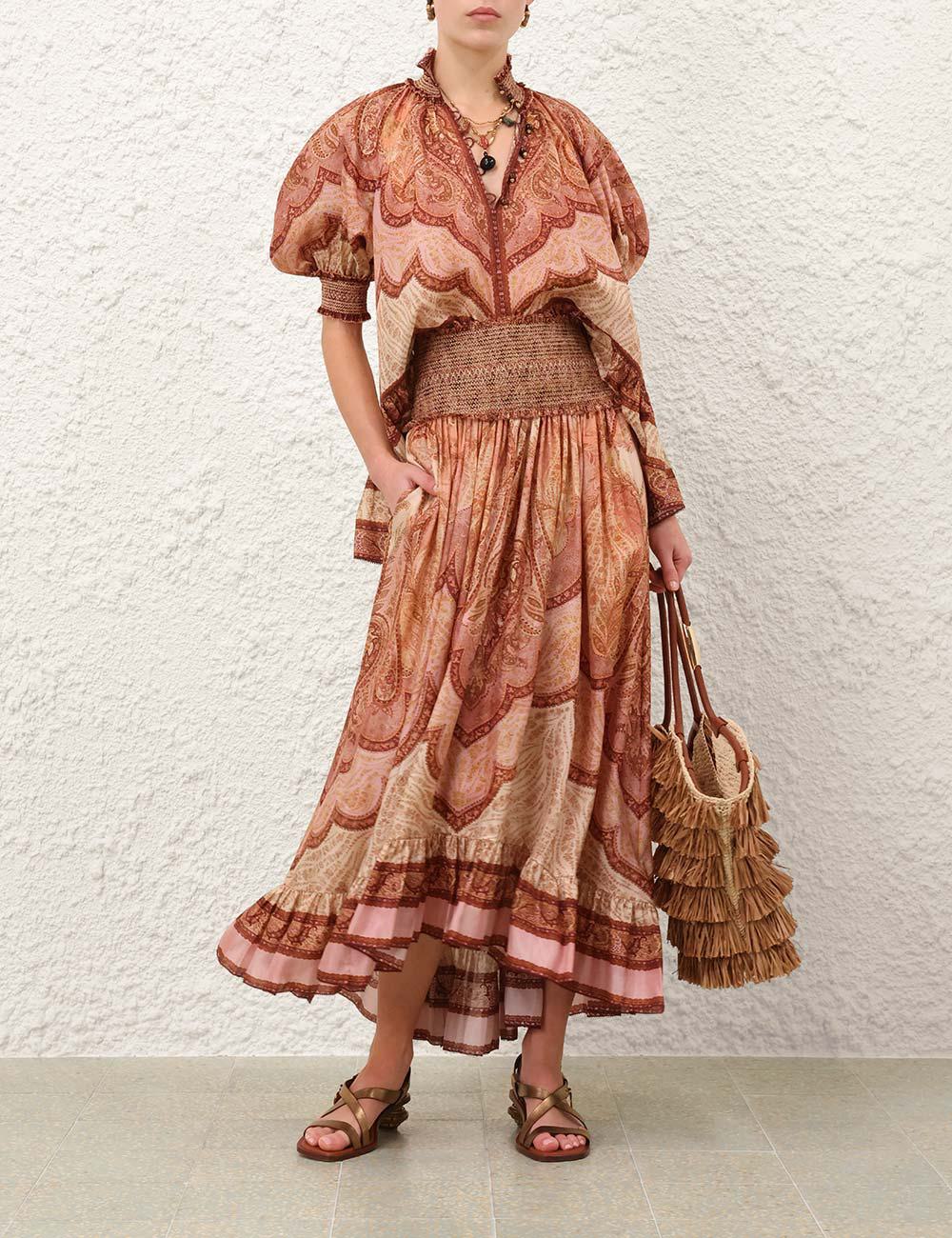 Wanderlust Frill Maxi Skirt