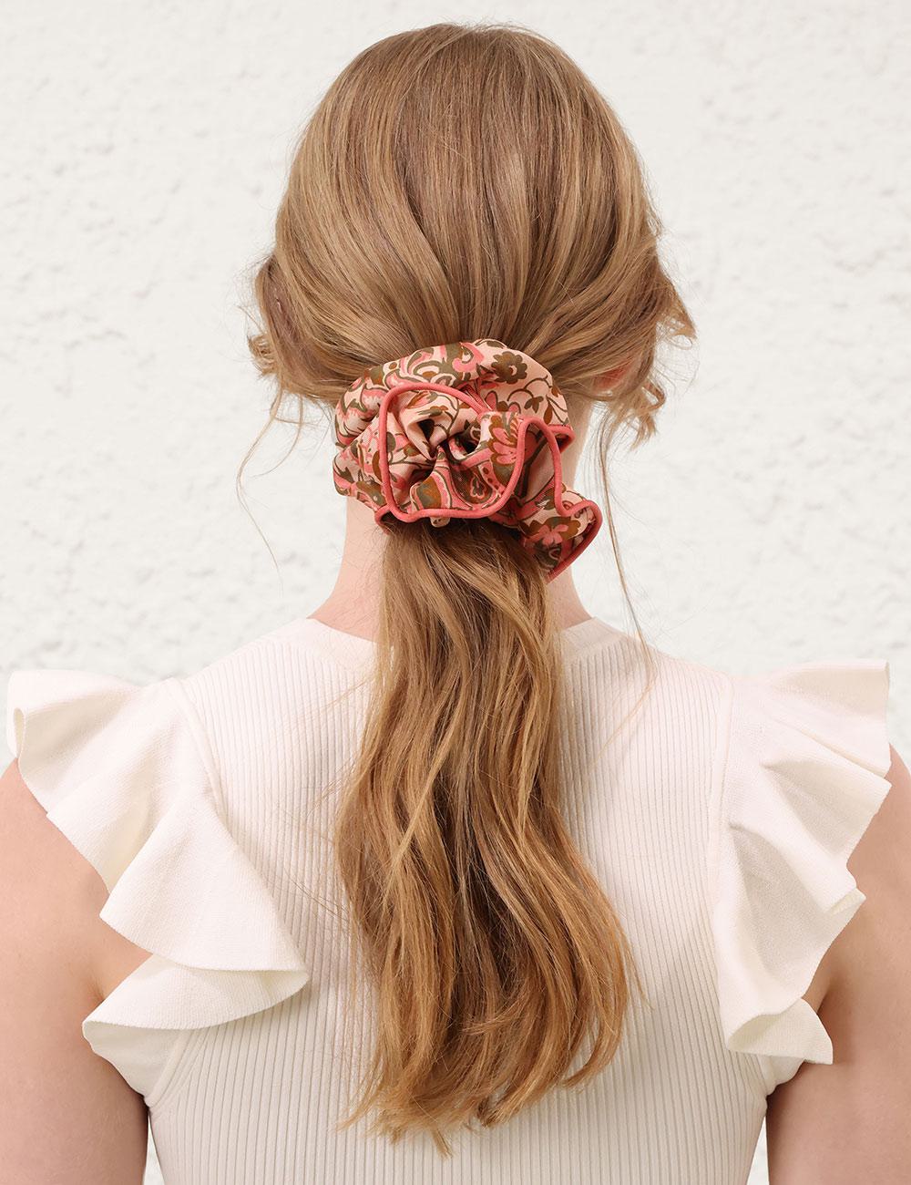 Printed Silk Scrunchie