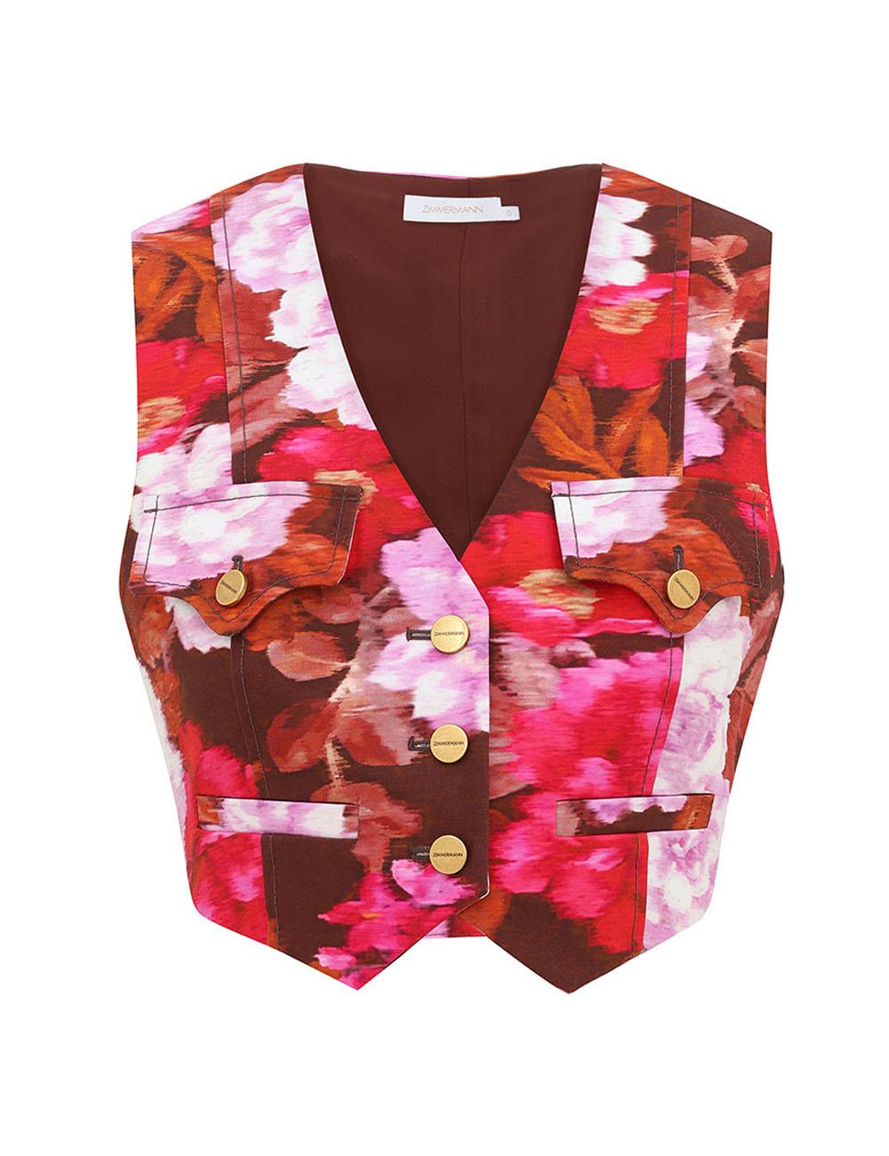Luna Printed Drill Waistcoat