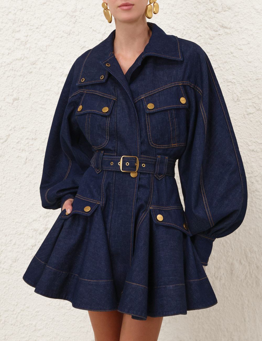 Luna Denim Utility Mini Dress