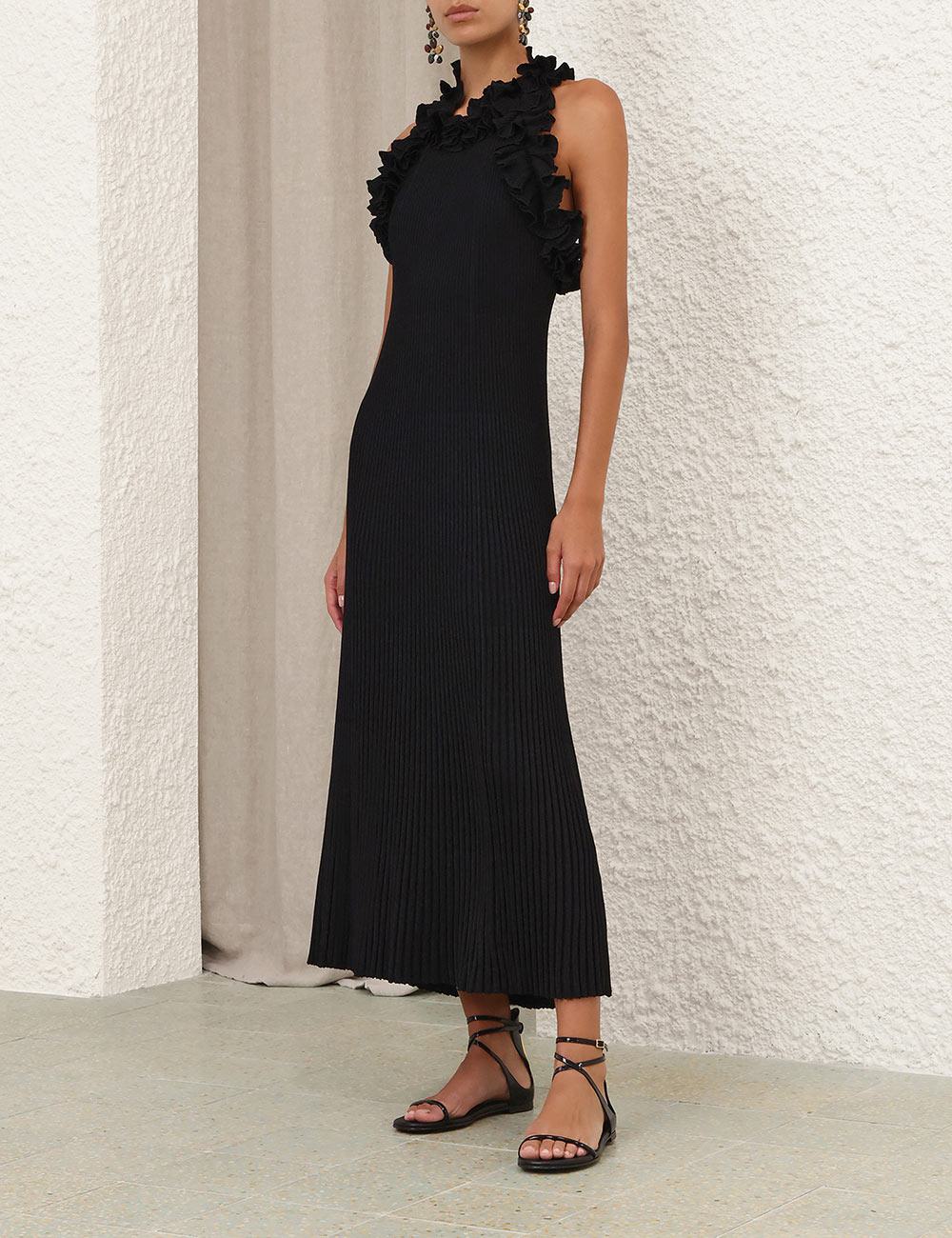 Luna Ruffle Midi Dress