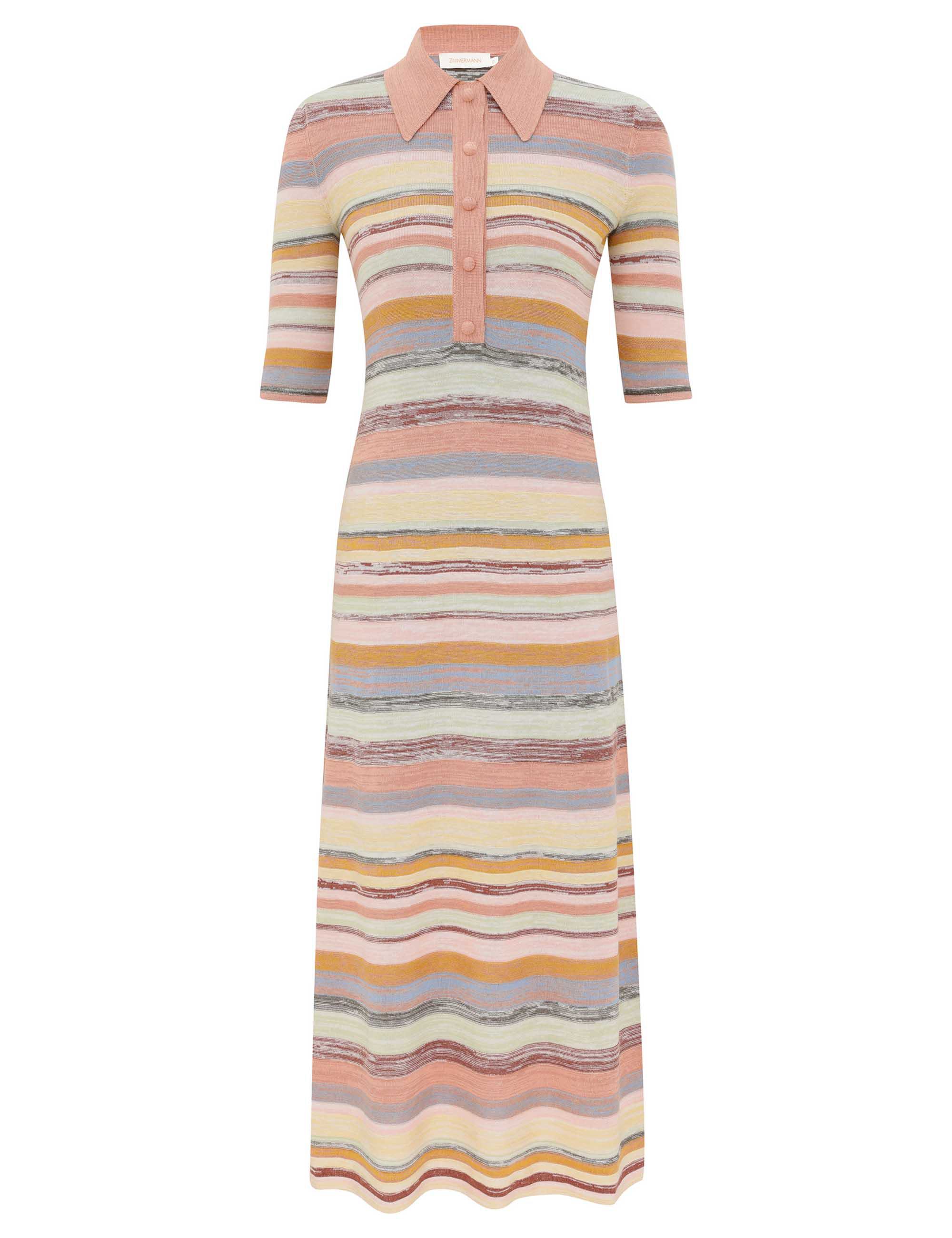 Luna Mouline Polo Midi Dress