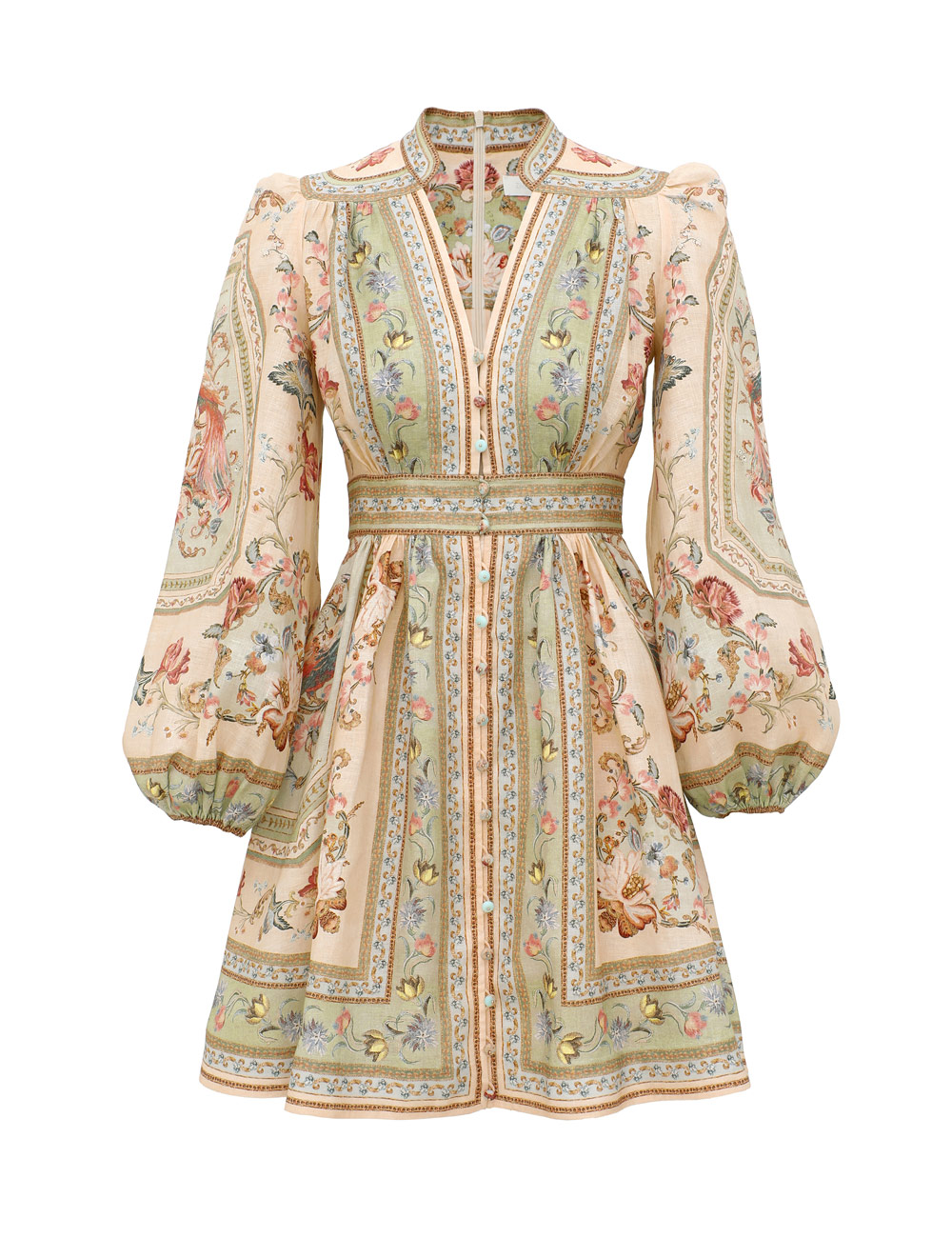 Roselight Plunge Mini Dress