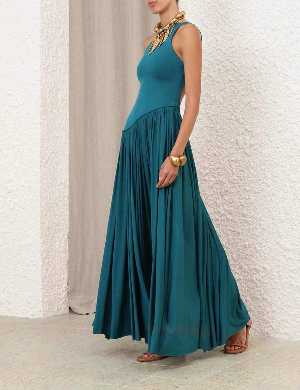 Luna Asymmetric Jersey Dress
