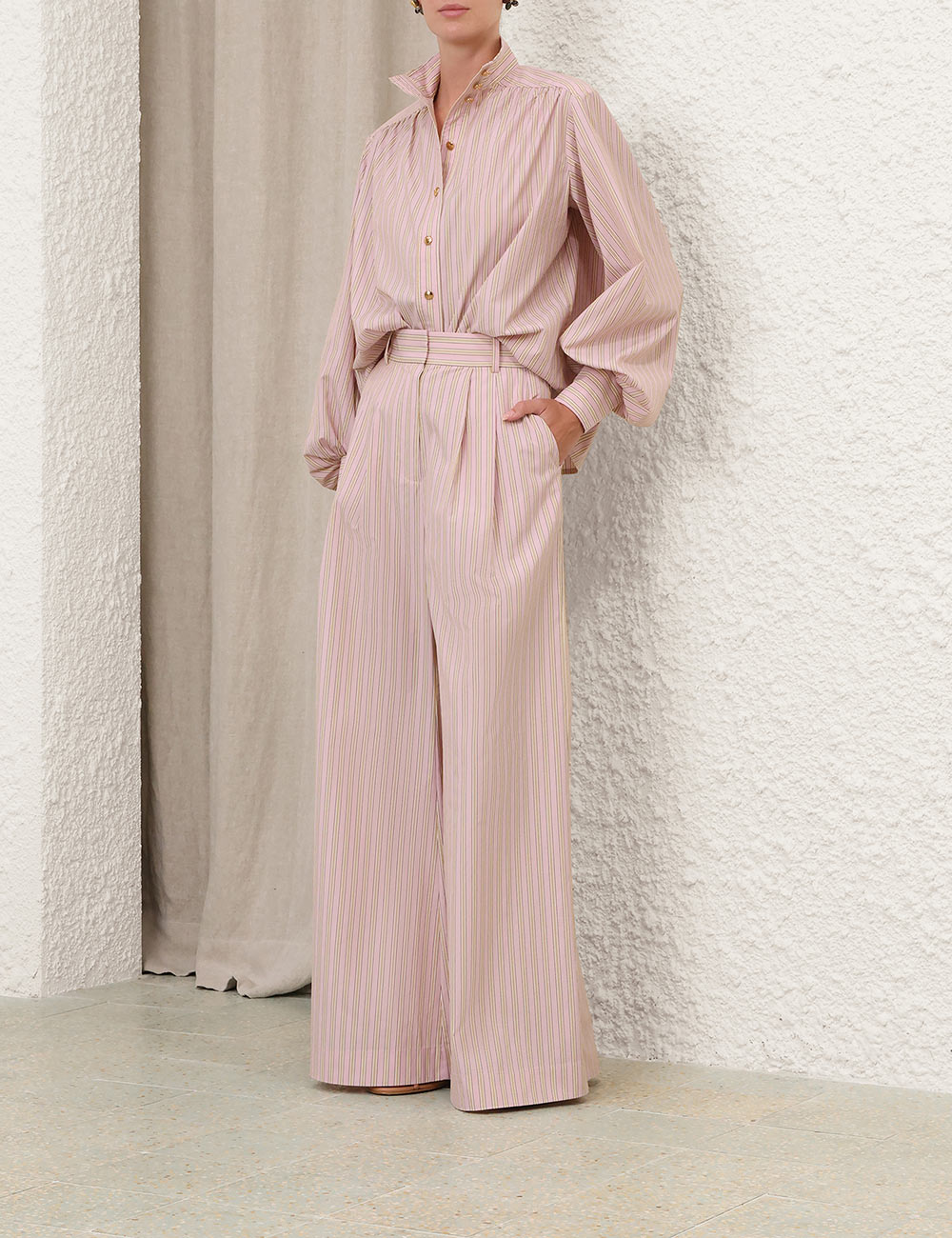 Stripe Wide Leg Pant