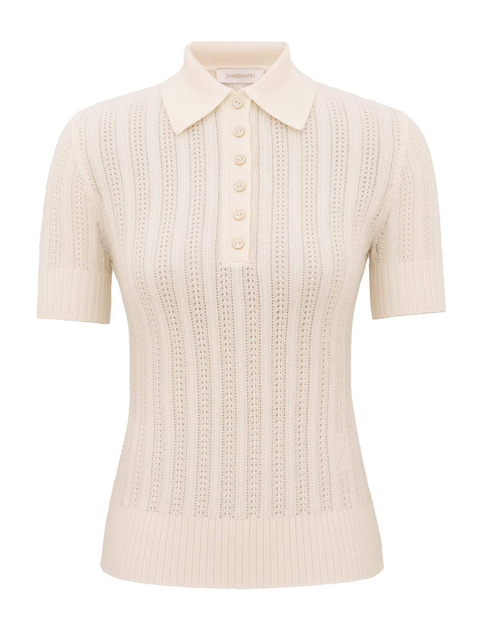 Ribbed Knit Polo