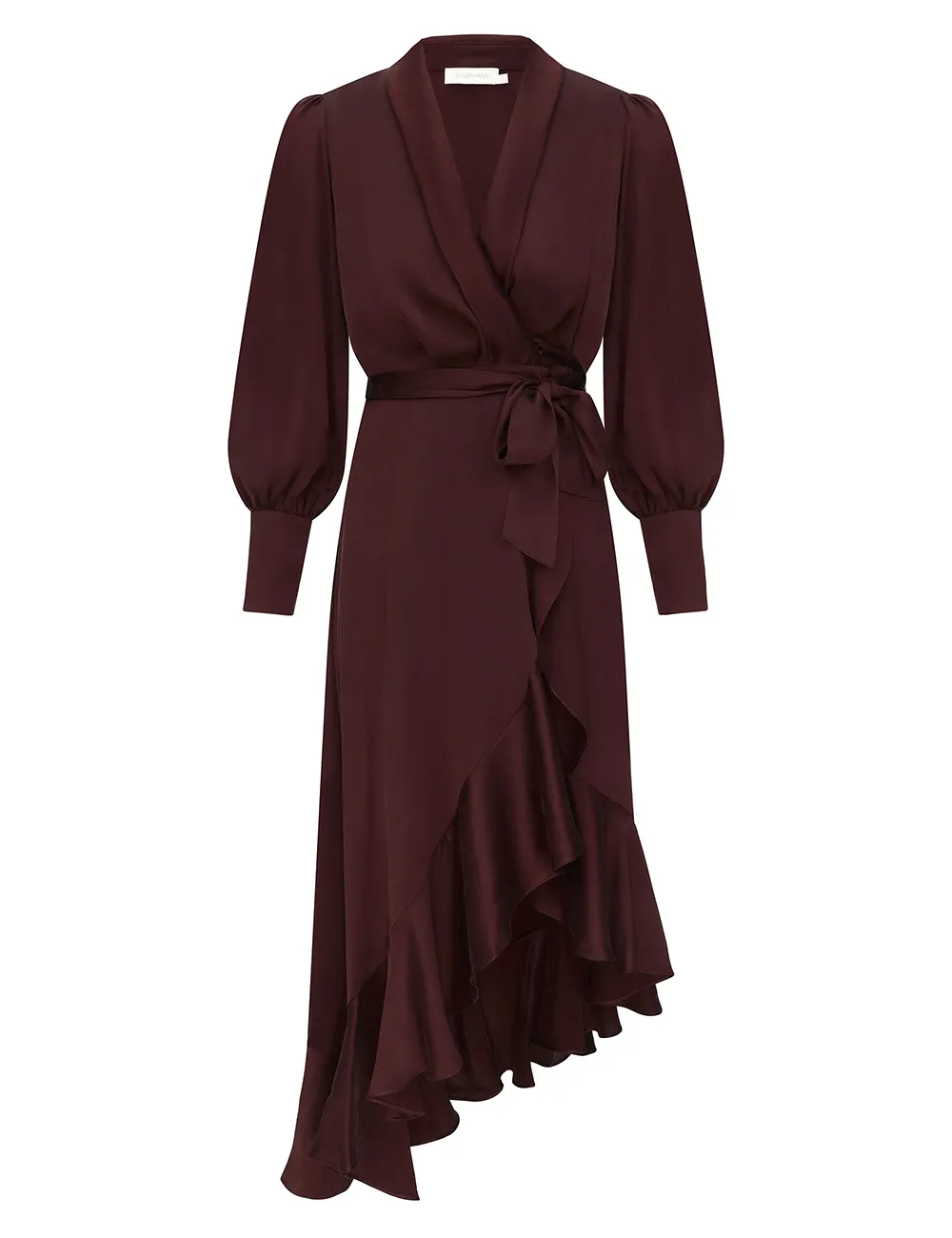 Silk Wrap Midi Dress