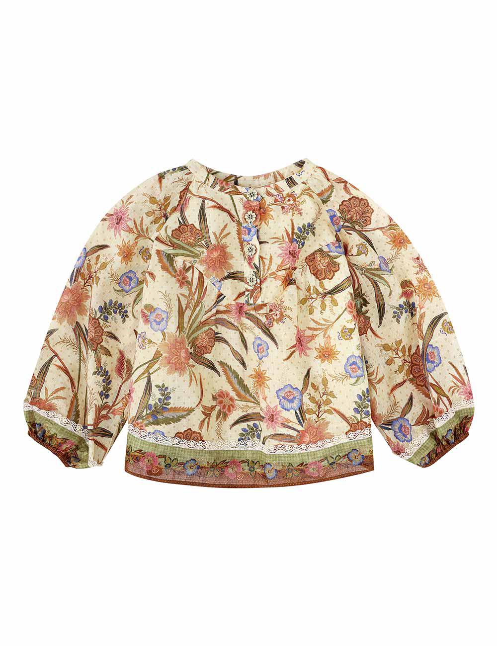 Indra Kids Trim Contrast Top