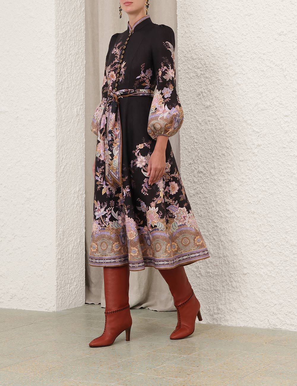 Luna Button Midi Dress