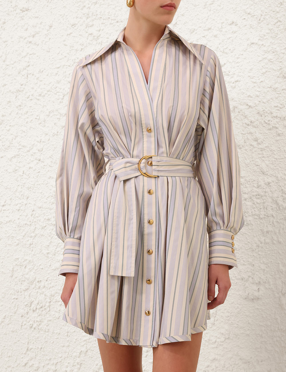 Stripe Tuck Mini Dress