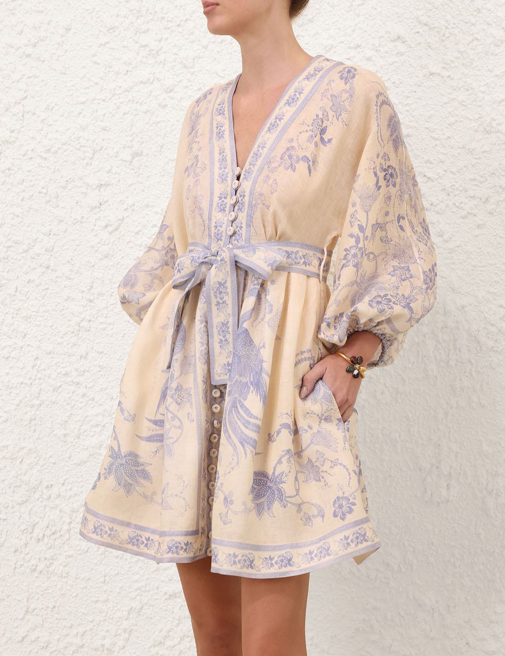 Indra Plunge Mini Dress