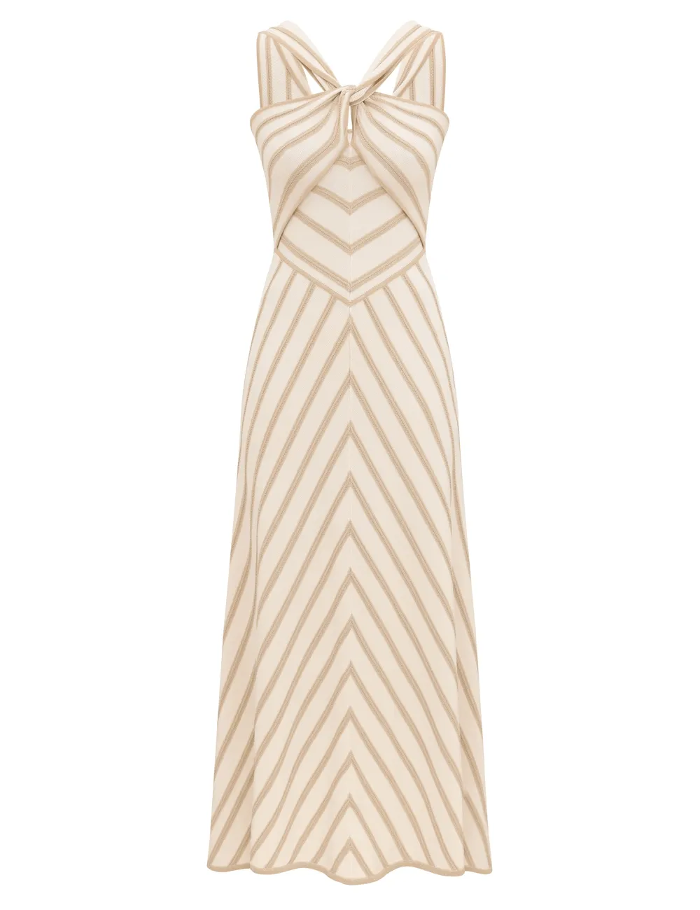 Luna Metallic Halter Dress