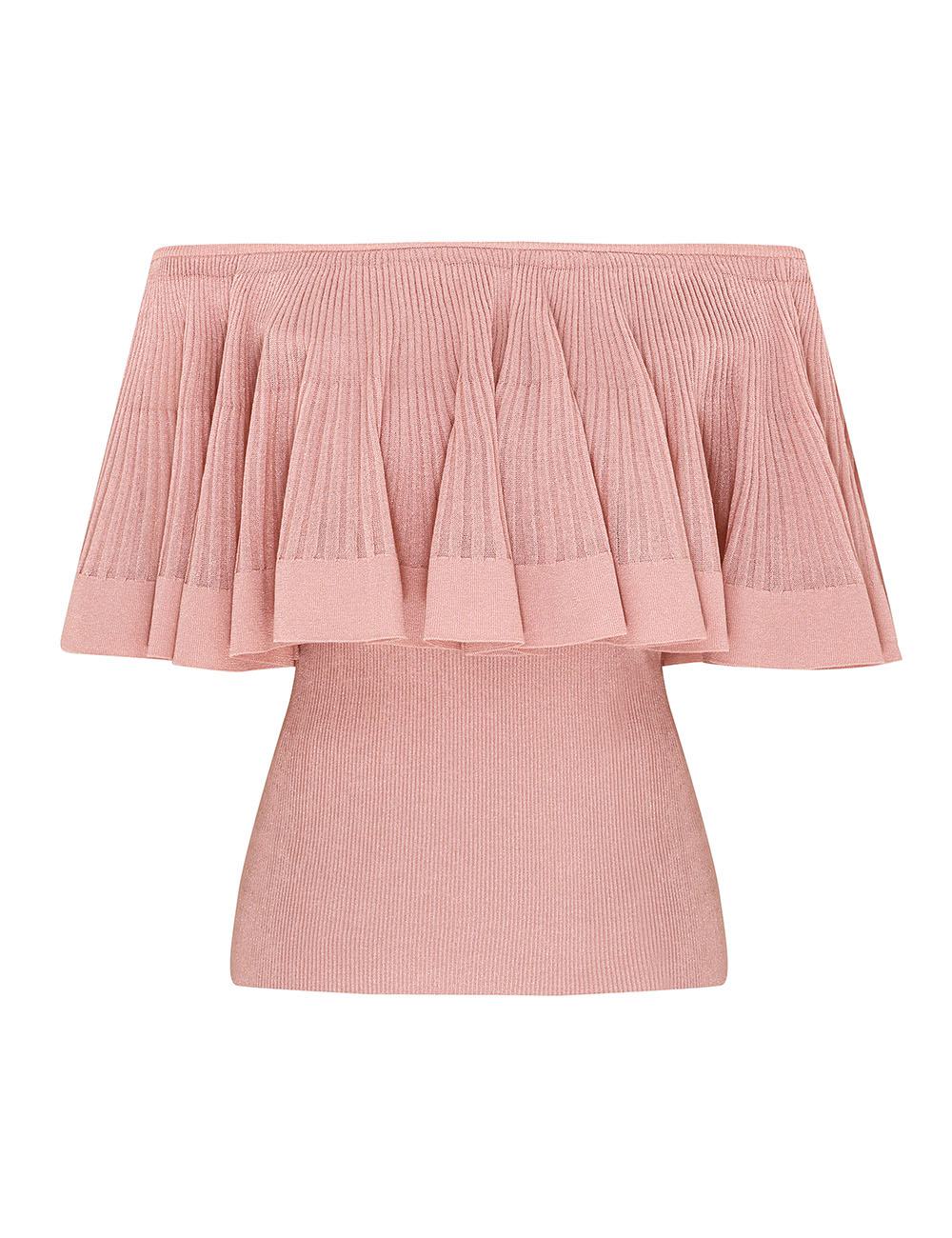 Luna Pleated Frill Top