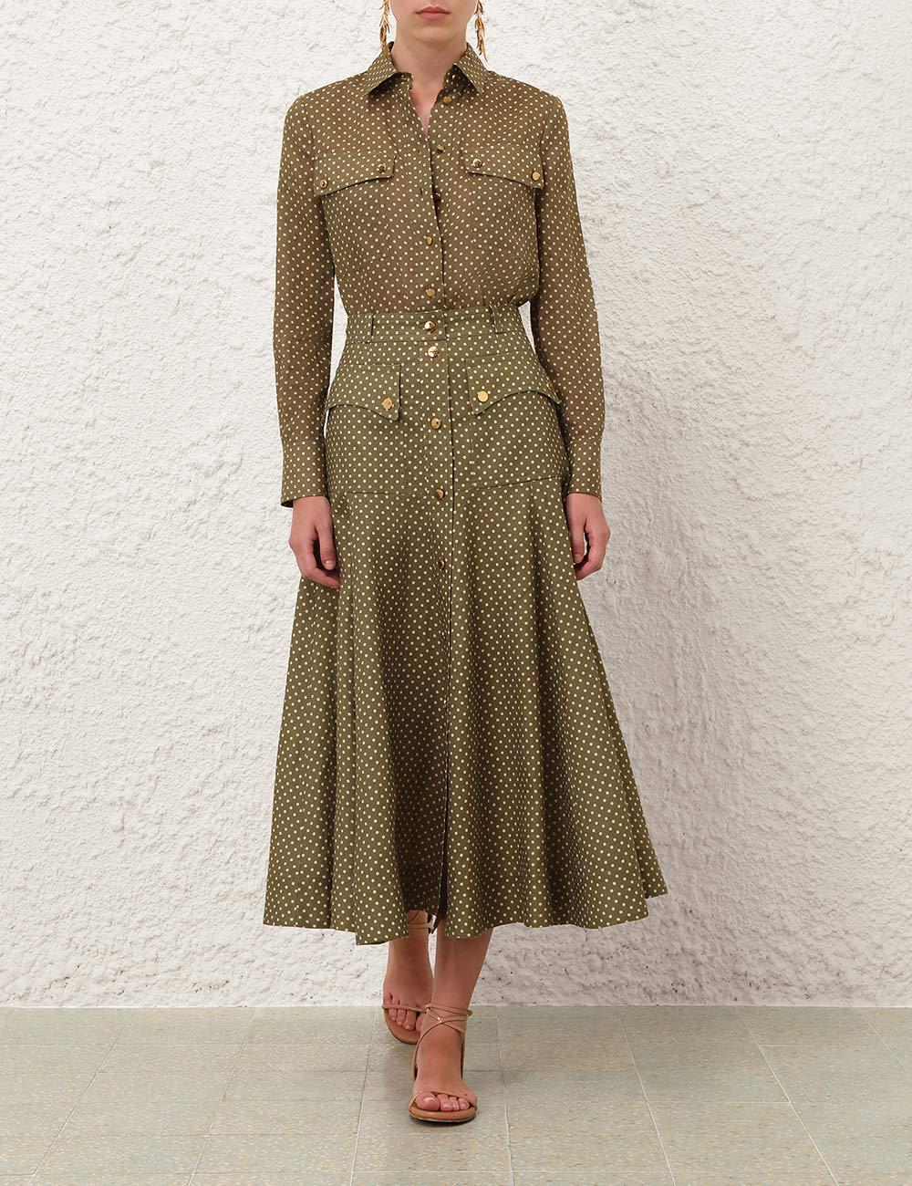 Luna Cargo Midi Skirt
