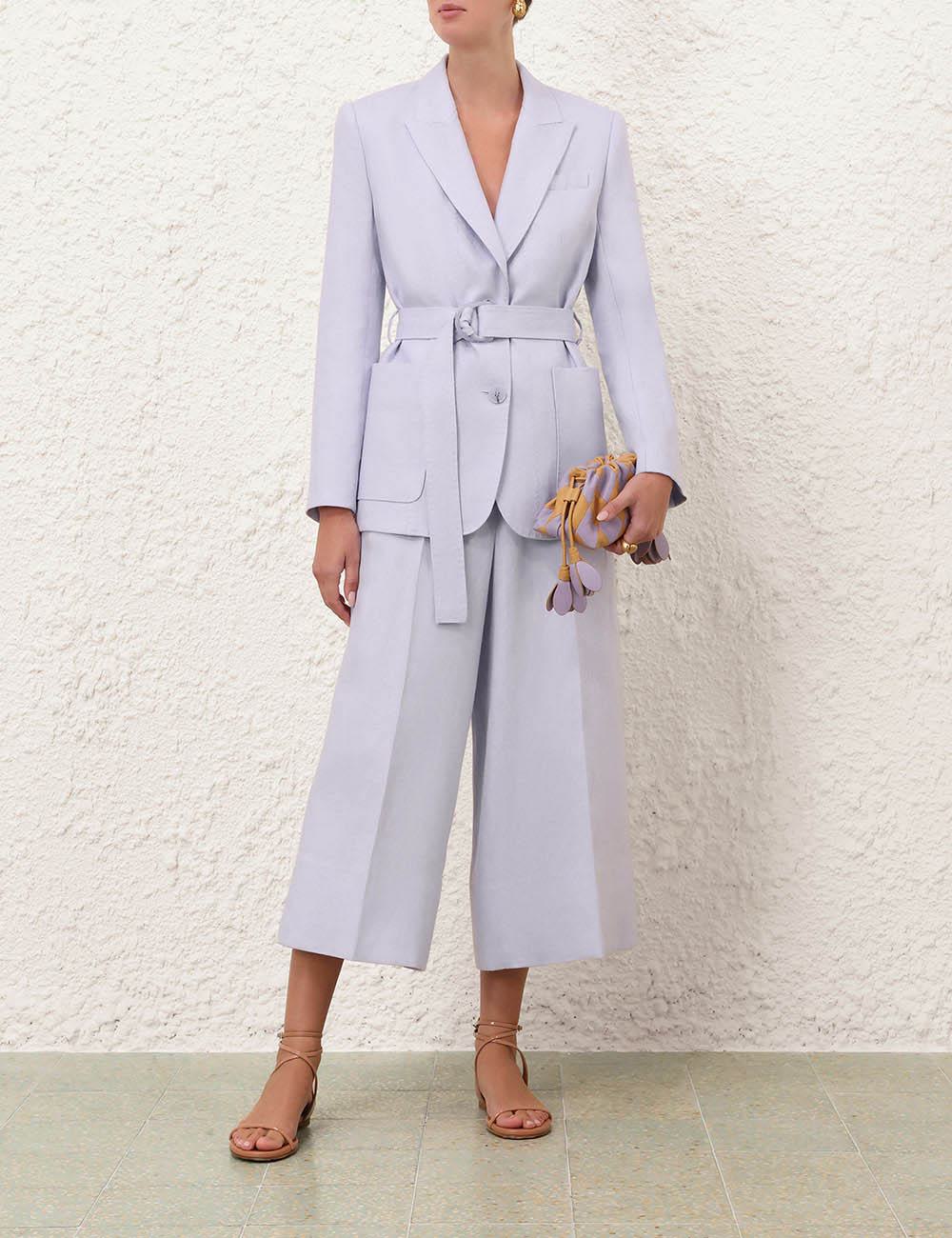 Luna Linen Belted Blazer