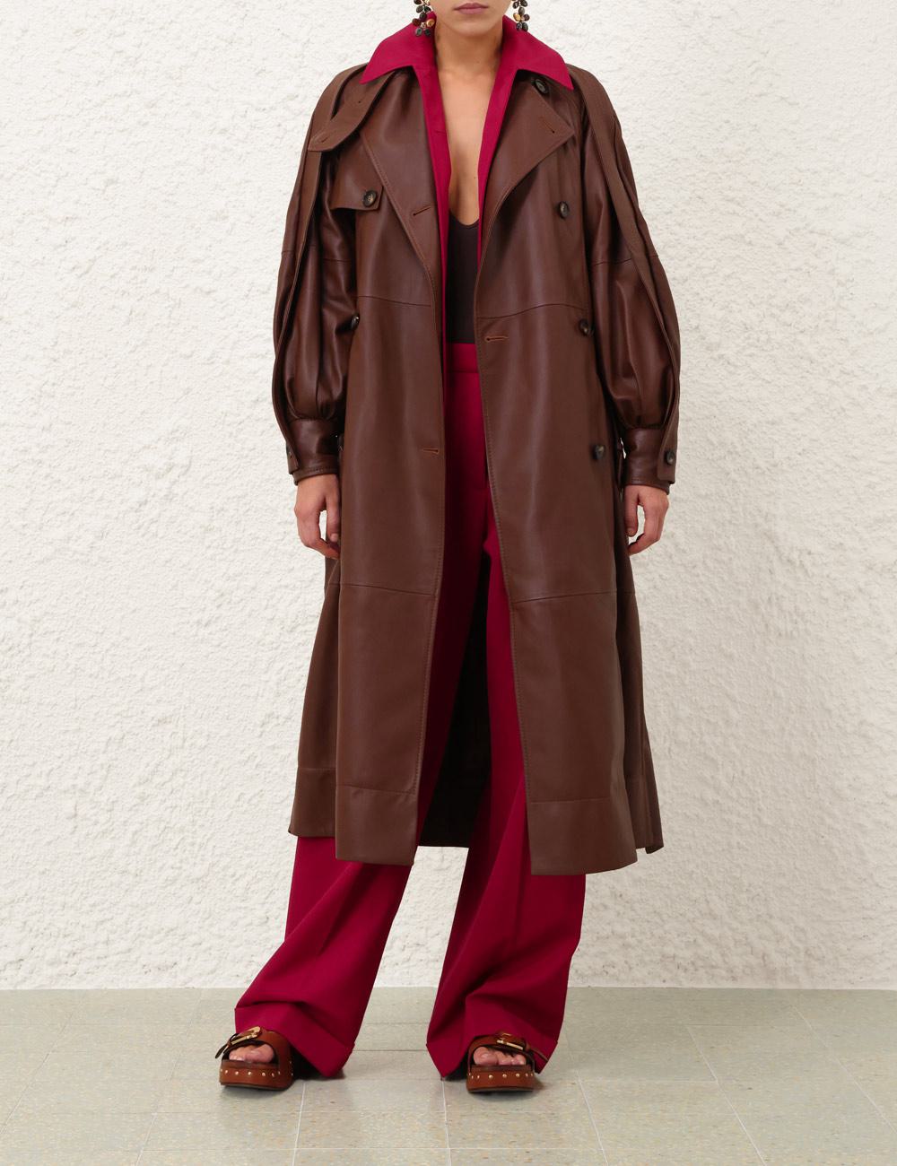 Luna Leather Trench Coat