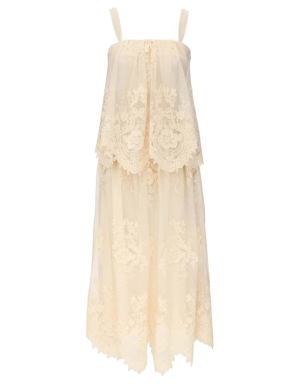 Luna Tiered Lace Slip